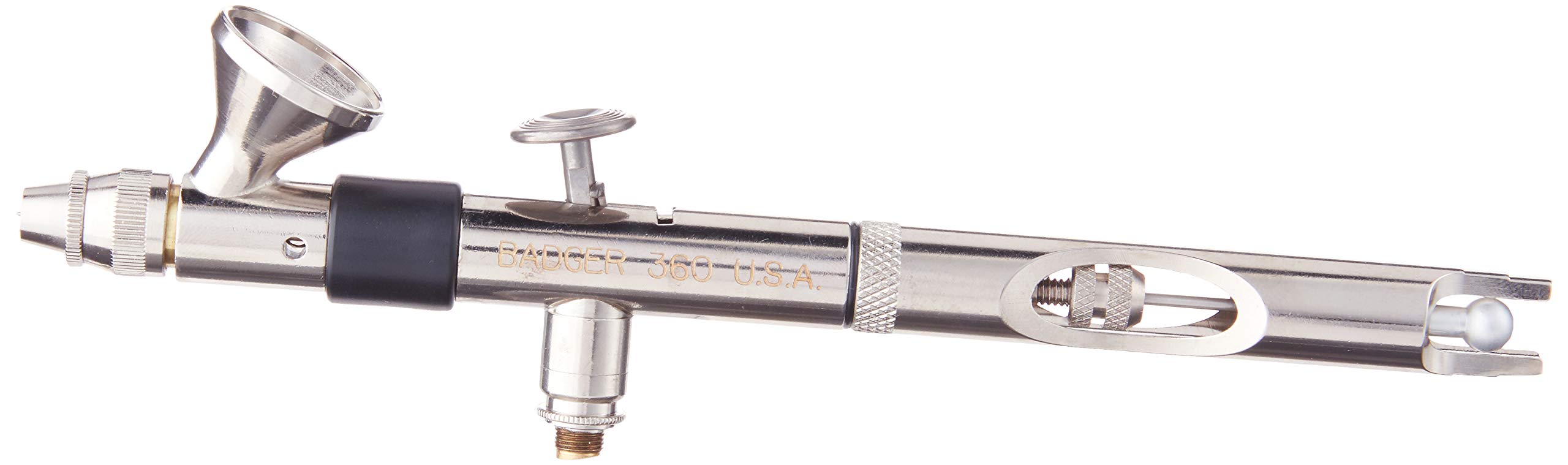 Badger Air-Brush Co. 360-7 Universal Airbrush Kit with 3 Tips & 1/8 oz Paint Cup - Professional Airbrushing Set for Artists, Hobbyists & Makeup - Perfect for Model Painting, Cake Decorating & Tattoo Practice