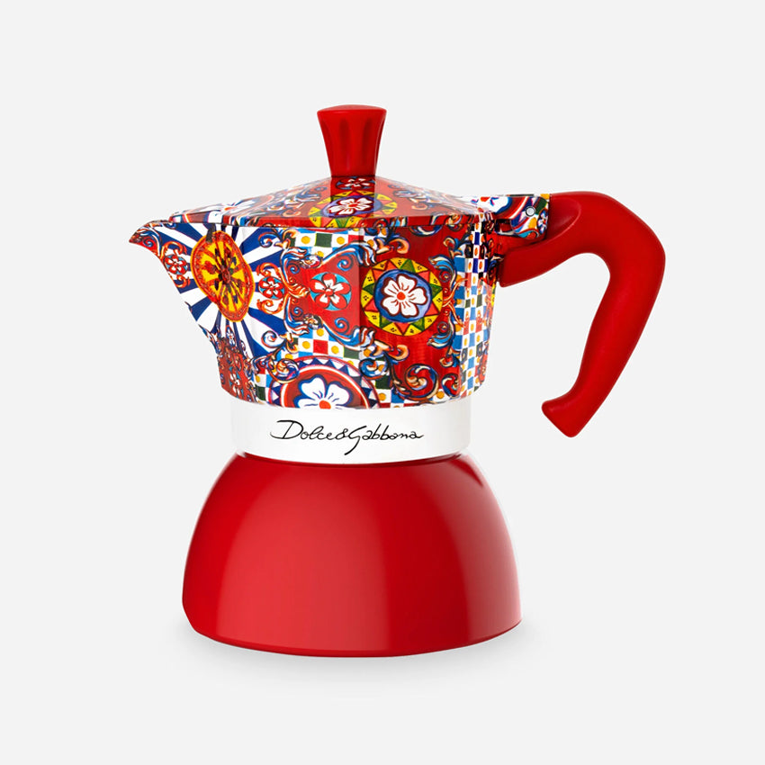 Dolce & Gabbana Casa Bialetti Moka Induction Coffee Maker - Medium Size Stovetop Espresso Maker for Home & Office Use