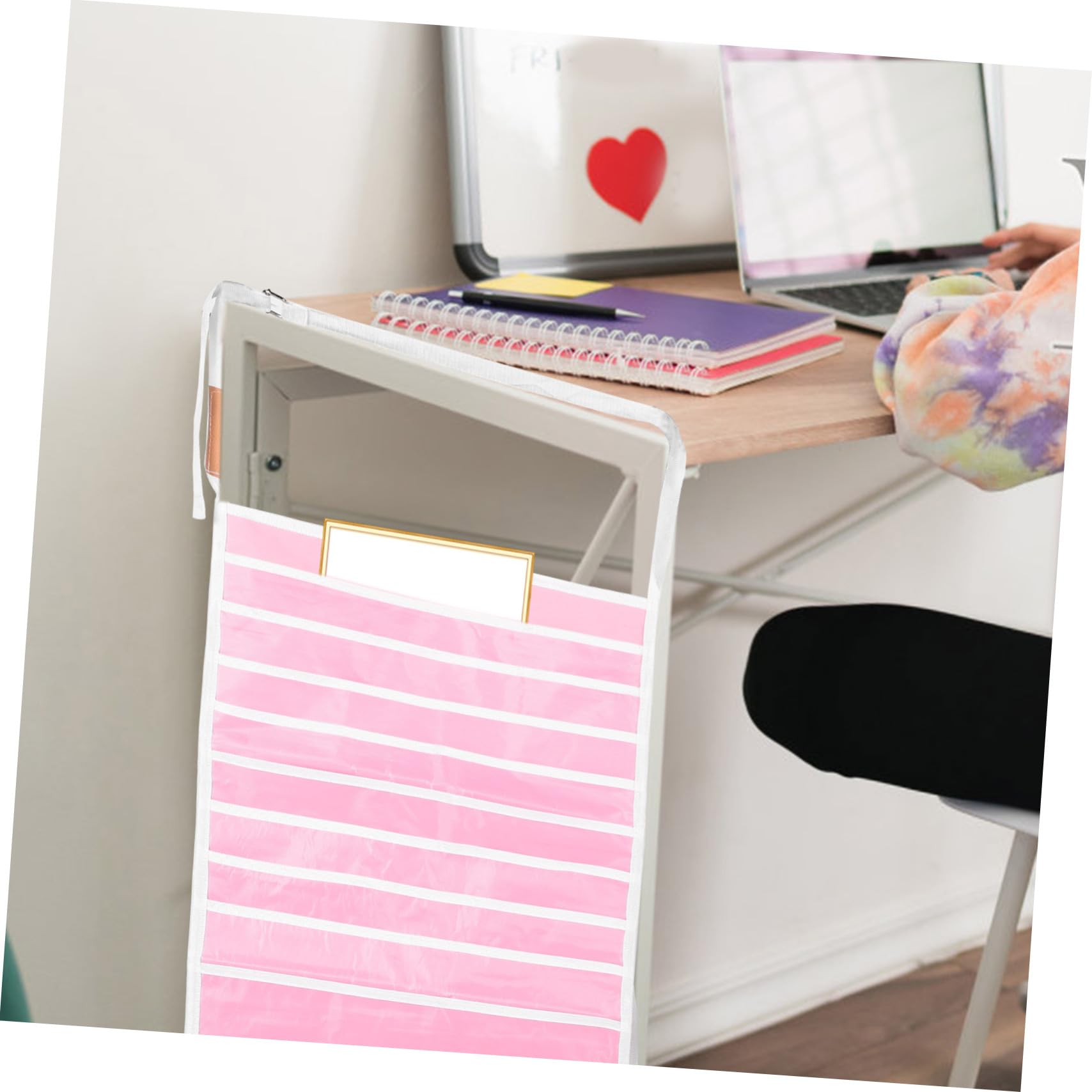 TOPBATHY Hanging Book Organizer Bag - Desk Storage Pouch for Books, Notebooks & School Supplies - Perfect for Student Desks, Dorm Rooms & Home Office Organization