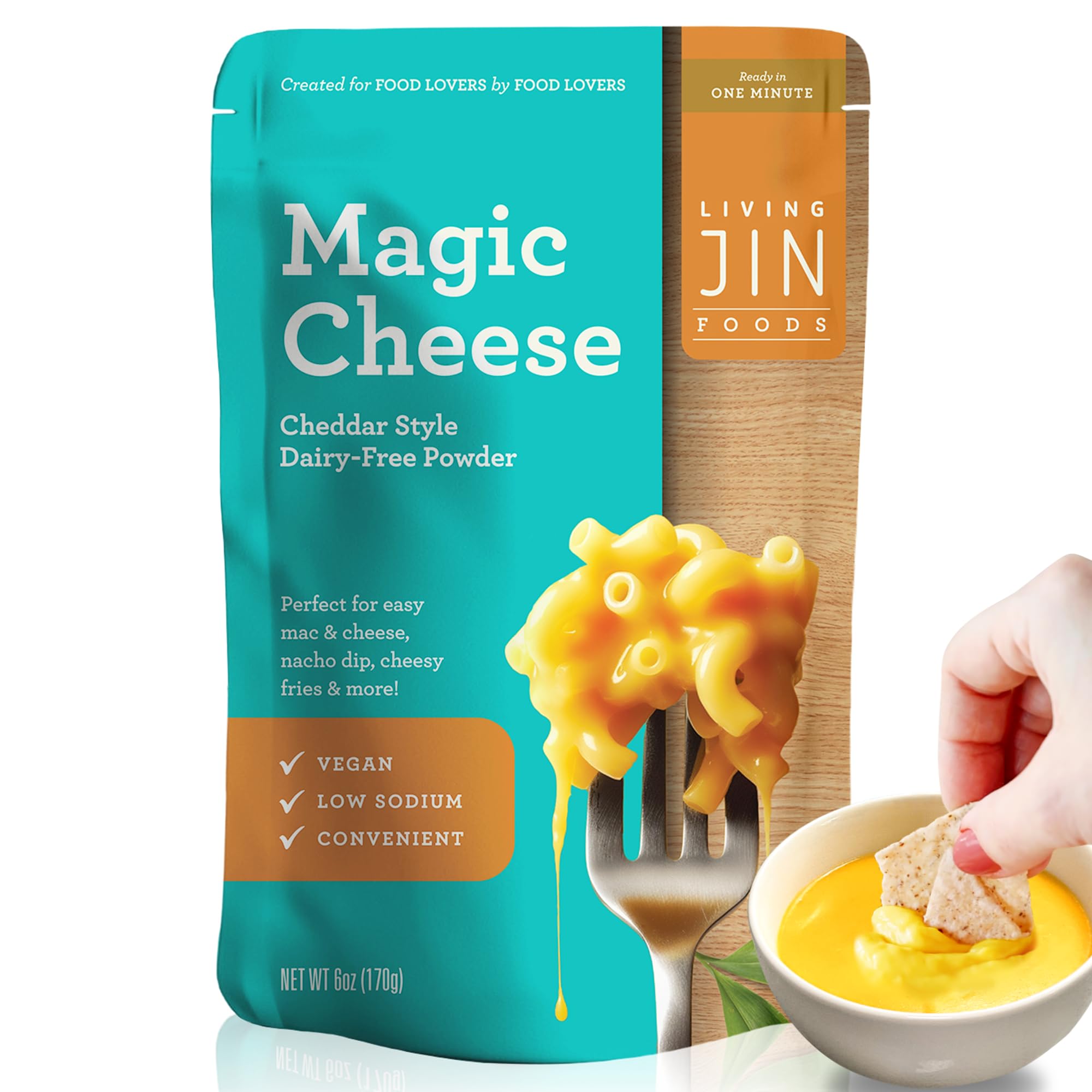 Vegan Cheese Powder - Dairy Free, Plant Based Cheddar Flavor for Vegan Cheese Sauce, Mac & Cheese, Nacho Cheese & Dip (6oz Makes 14oz Sauce) - Perfect for Vegan Cooking, Baking & Healthy Snacks