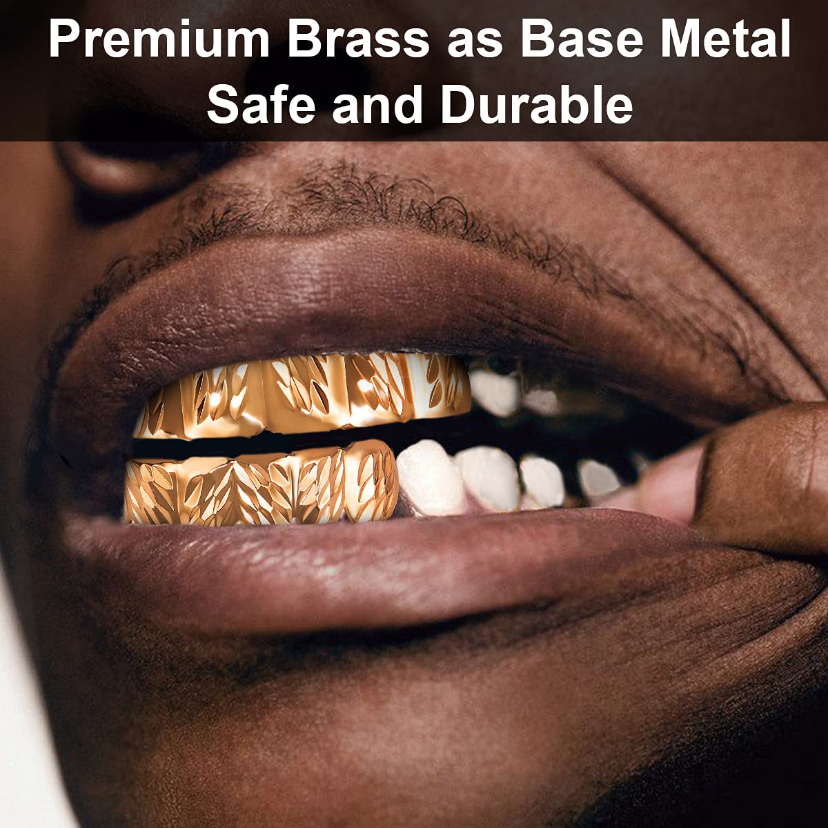 18K Gold Plated Hip Hop Grillz for Men & Women - Custom 6 Top & 6 Bottom Teeth Set in Gold/Silver - Perfect for Rap Performances, Music Videos & Street Fashion
