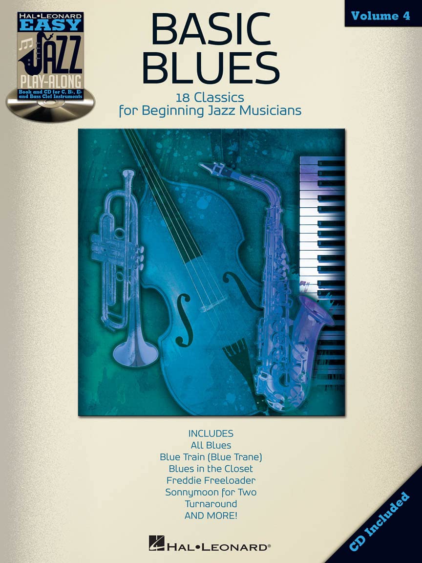 Easy Jazz Play-Along Volume 4 - Basic Blues for Beginners | Hal Leonard Music Book | Perfect for Jazz Practice, Jam Sessions & Music Lessons