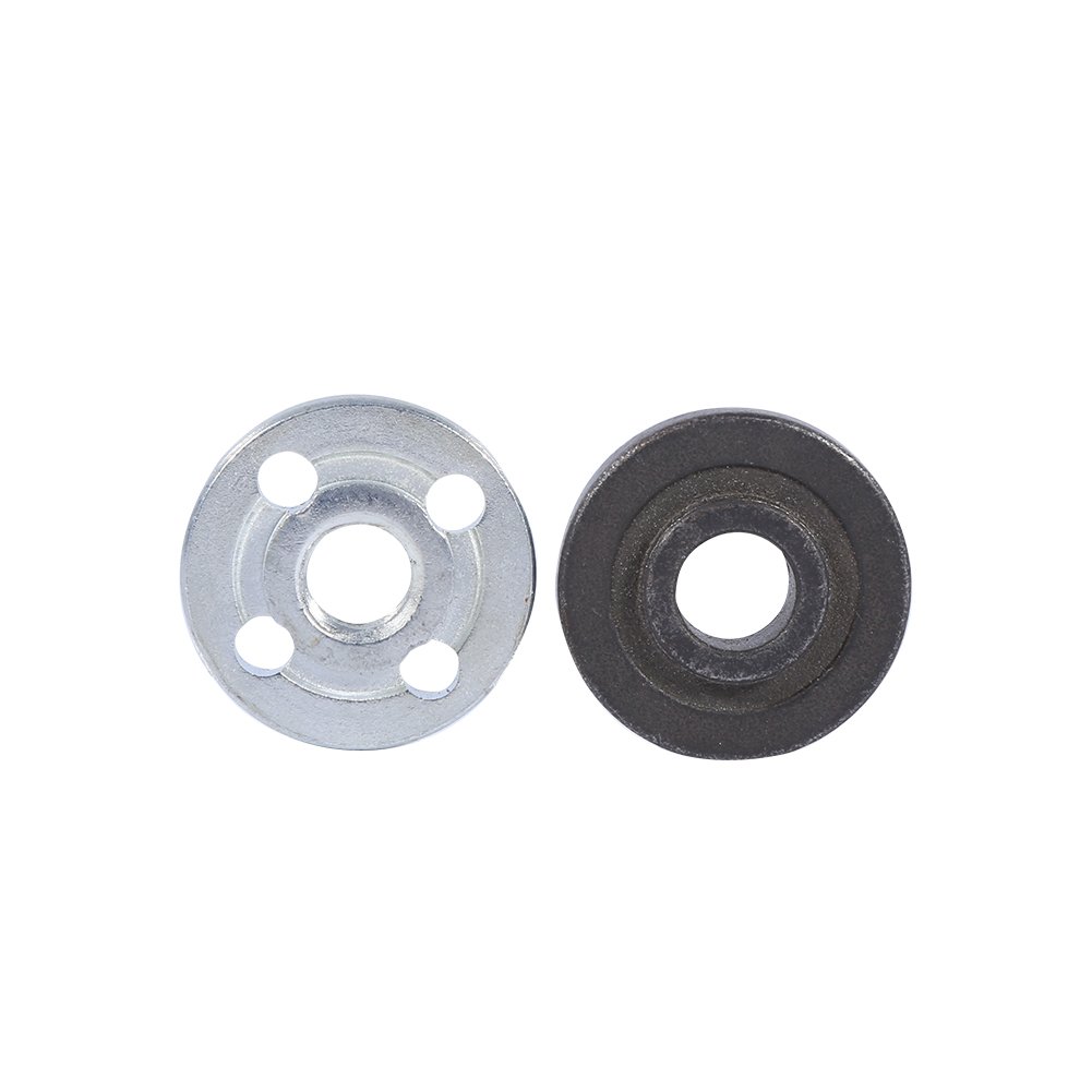 1 Pair Silver & Black Angle Grinder Flange Set - M10 Inner & Outer Flange Replacement Parts for Electrical Angle Grinders - Perfect for Metal Cutting, Grinding & Polishing Projects