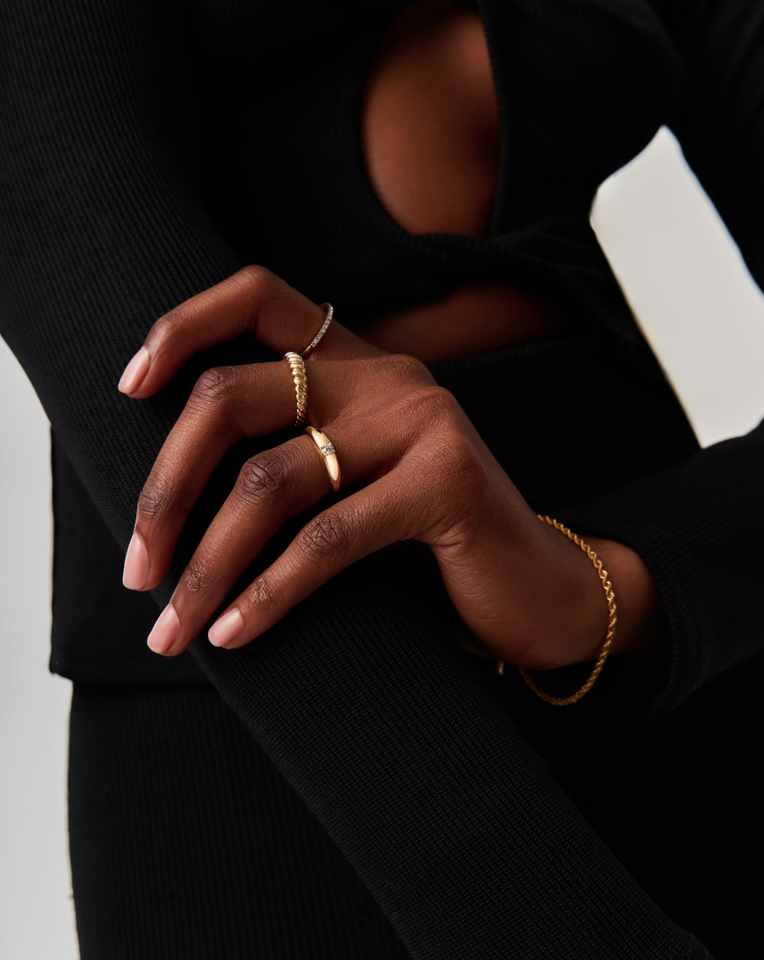 14K Solid Gold Single Diamond Classic Dome Ring for Women - Elegant & Timeless Jewelry for Engagement, Wedding, or Anniversary Gifts