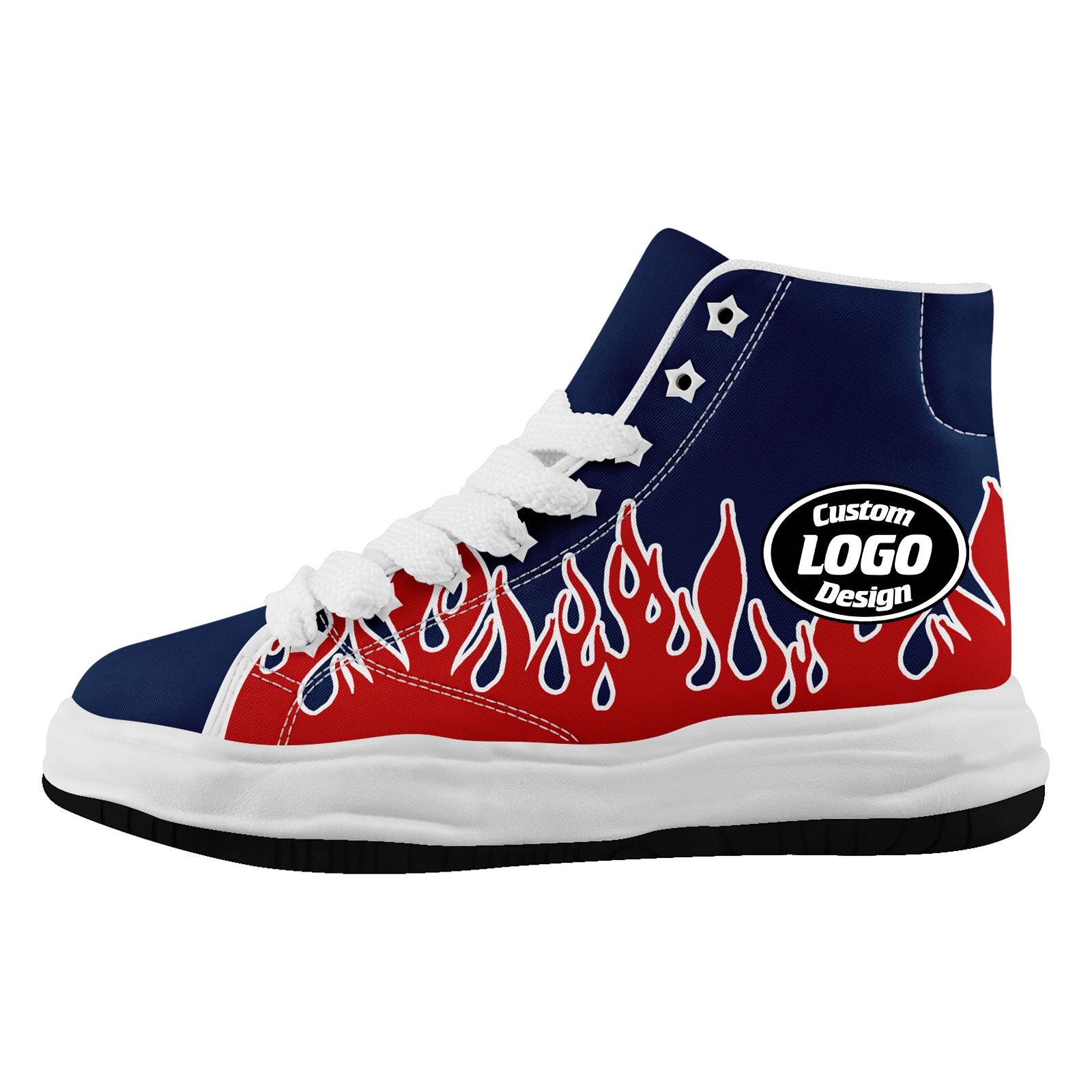 Custom New England Patriots Football Jersey & Firesoul Sports Shoes Combo - Personalized Blue & Red NFL Jersey with Athletic Shoes for Men | Perfect for Game Day, Tailgating, and Football Training Sessions