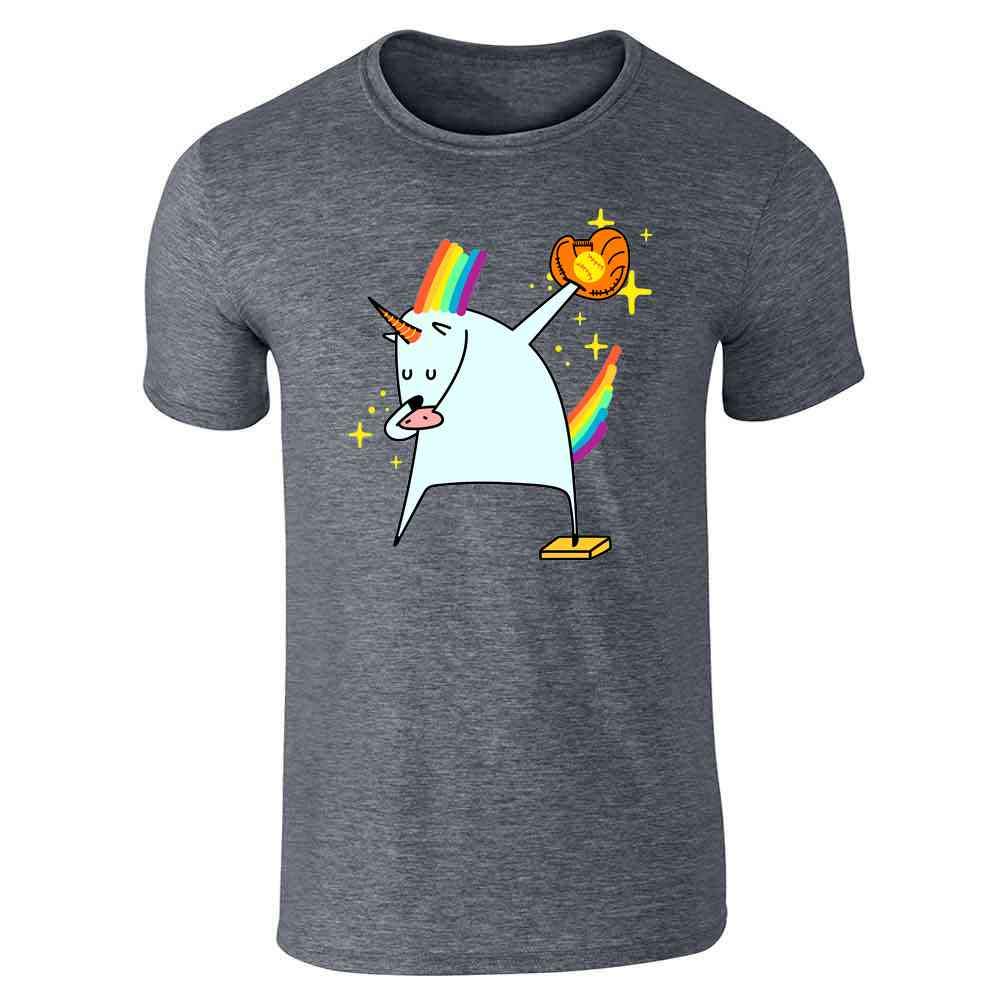 Pop Threads Dabbing Unicorn Graphic Tee - Soft Cotton Men's T-Shirt with Fun Design - Perfect for Casual Wear, Parties, and Sports Events