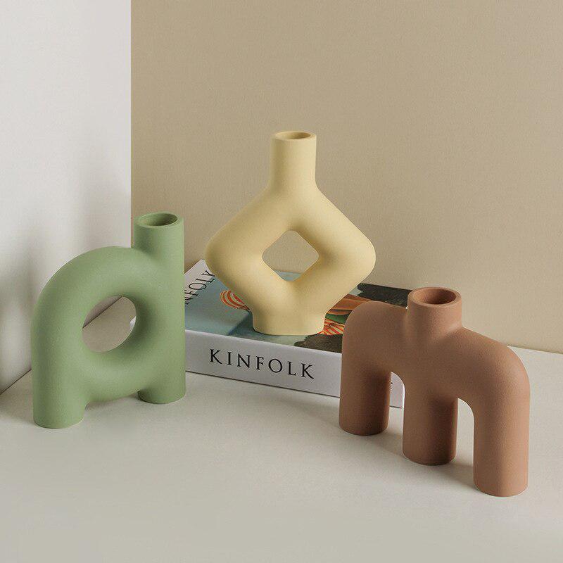 Abstract Ceramic Vases & Accent Decor - Modern Handmade Home Decor for Living Room, Bedroom, Office | Unique Gift Idea