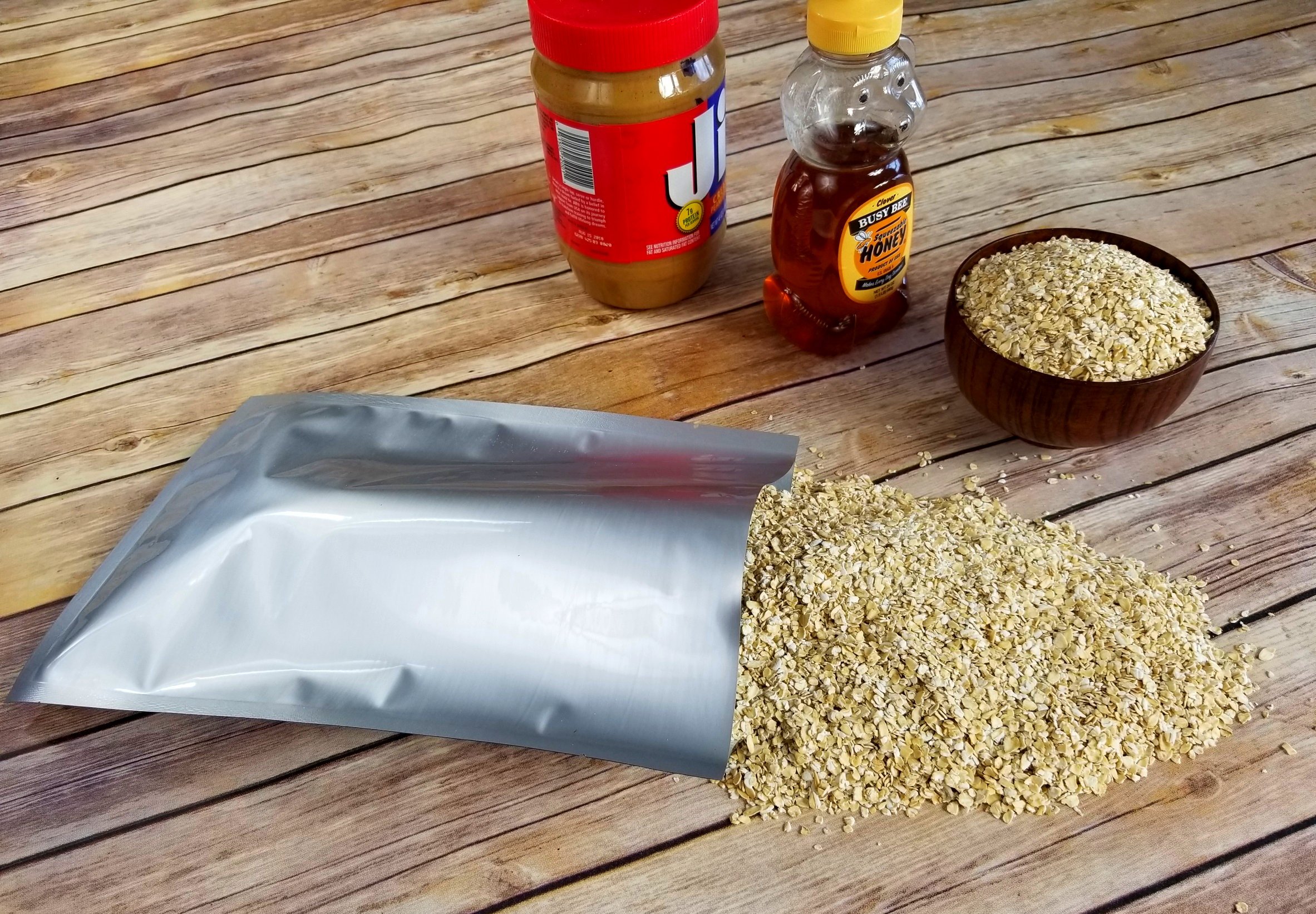 7.5 Mil (Per Side) Mylar Bags with Genuine Aluminum Foil Lining - Airtight Food Storage Pouches for Long Term Grain, Rice, Flour & Baking Supplies (8