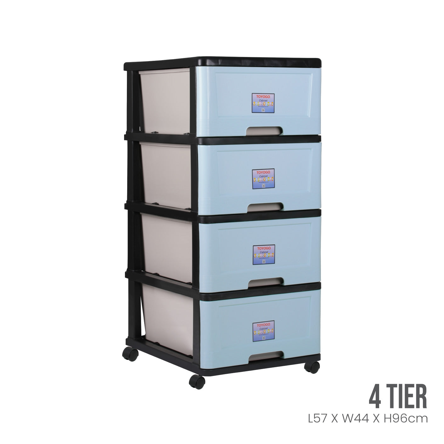 GREY FRAME BABY BLUE DRAWER (904-4GF-BBB)
