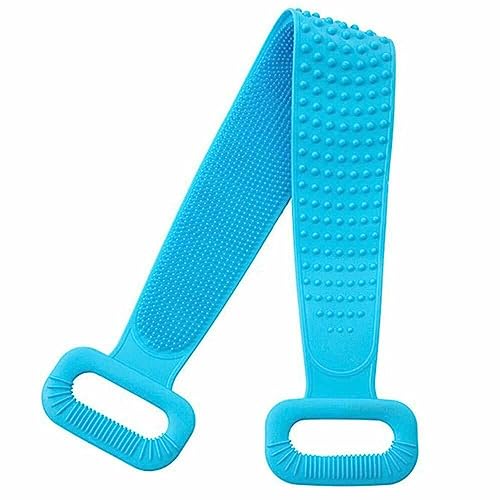 Premium Silicone Body Scrubber - Double Sided Exfoliating Bath Brush for Deep Skin Cleaning & Massage - Ideal for Shower, Spa & Dry Brushing Therapy