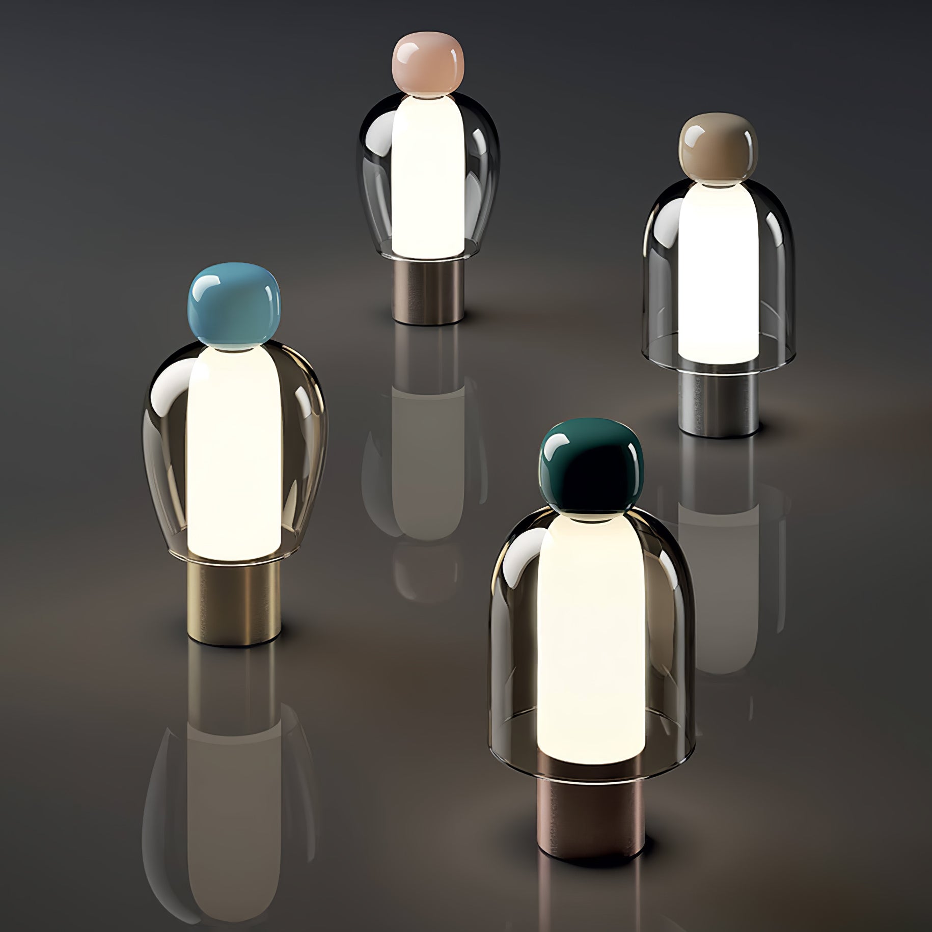 Lumina Joy Table Lamp - Modern LED Nightstand Lamp with Touch Control, Dimmable Warm White Light for Bedroom, Living Room, Office - Perfect for Reading, Relaxing & Decor