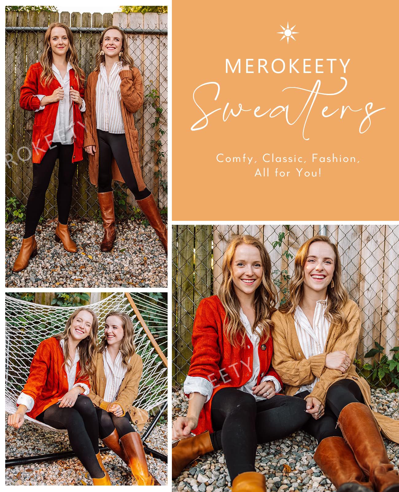 MEROKEETY Women's 2025 Fall Long Sleeve Cable Knit Cardigan Sweater - Open Front Button Loose Fit Outerwear for Casual Wear, Office & Coffee Dates