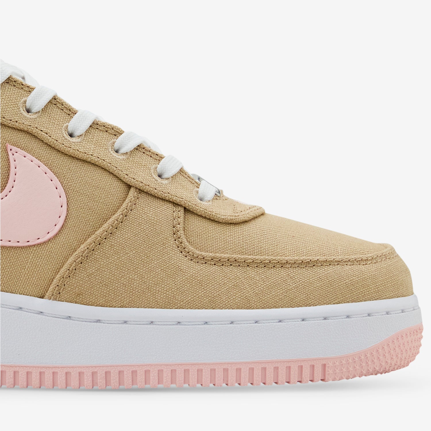 Nike Air Force 1 Retro Linen Sneakers in White & Atmosphere - Classic Basketball Shoes for Men & Women | Perfect for Casual Wear, Street Style & Sneaker Collection