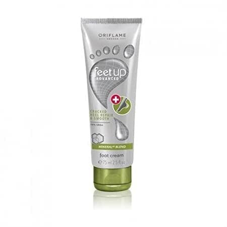 Oriflame Feet Up Advanced Cracked Heel Repair Foot Cream 75ml - Intensive Moisturizing Treatment for Dry, Rough Feet - Perfect for Daily Foot Care & Cracked Heel Relief at Home or On-The-Go