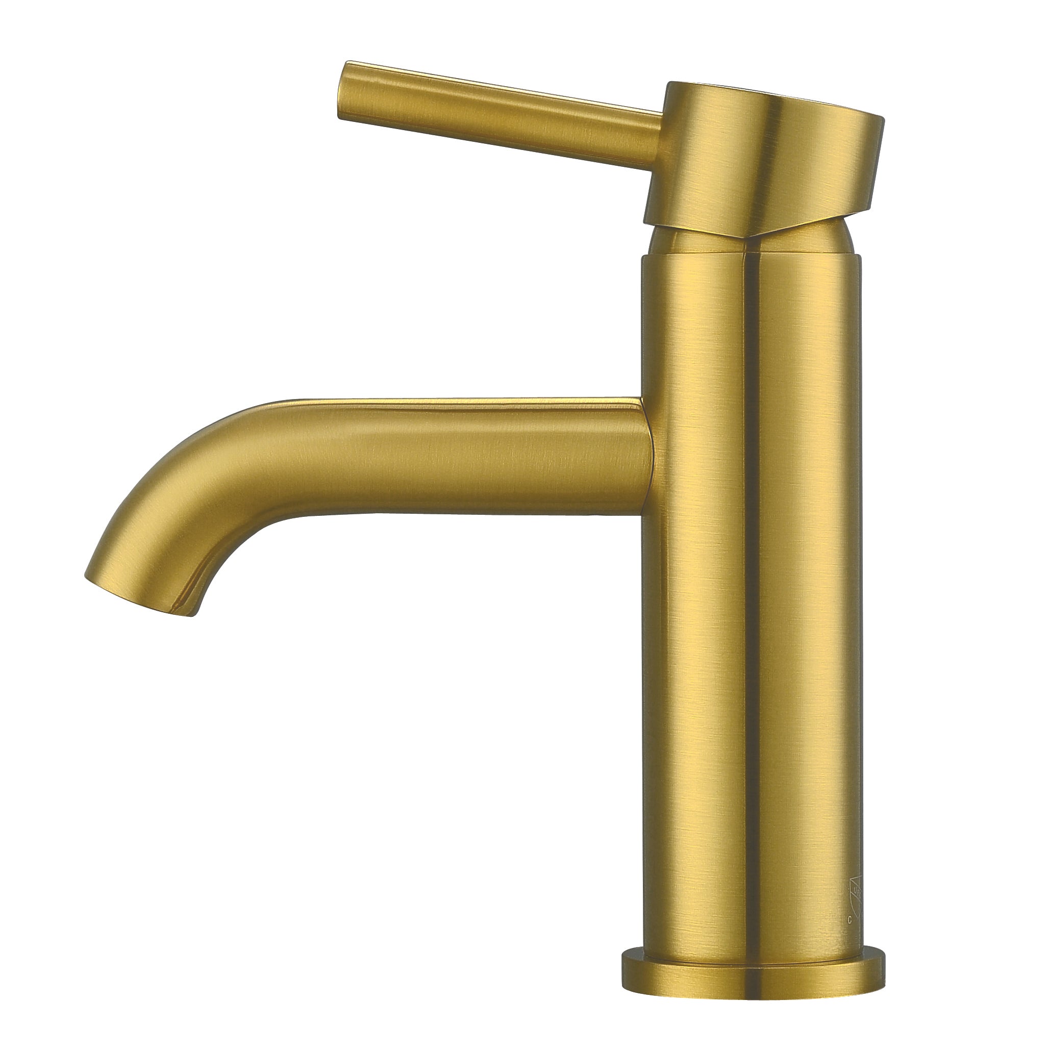 Valencia Series Single Lever Bathroom Faucet in Brushed Gold - Modern Waterfall Spout Design for Vanity Sink, Perfect for Home & Hotel Bathroom Renovation
