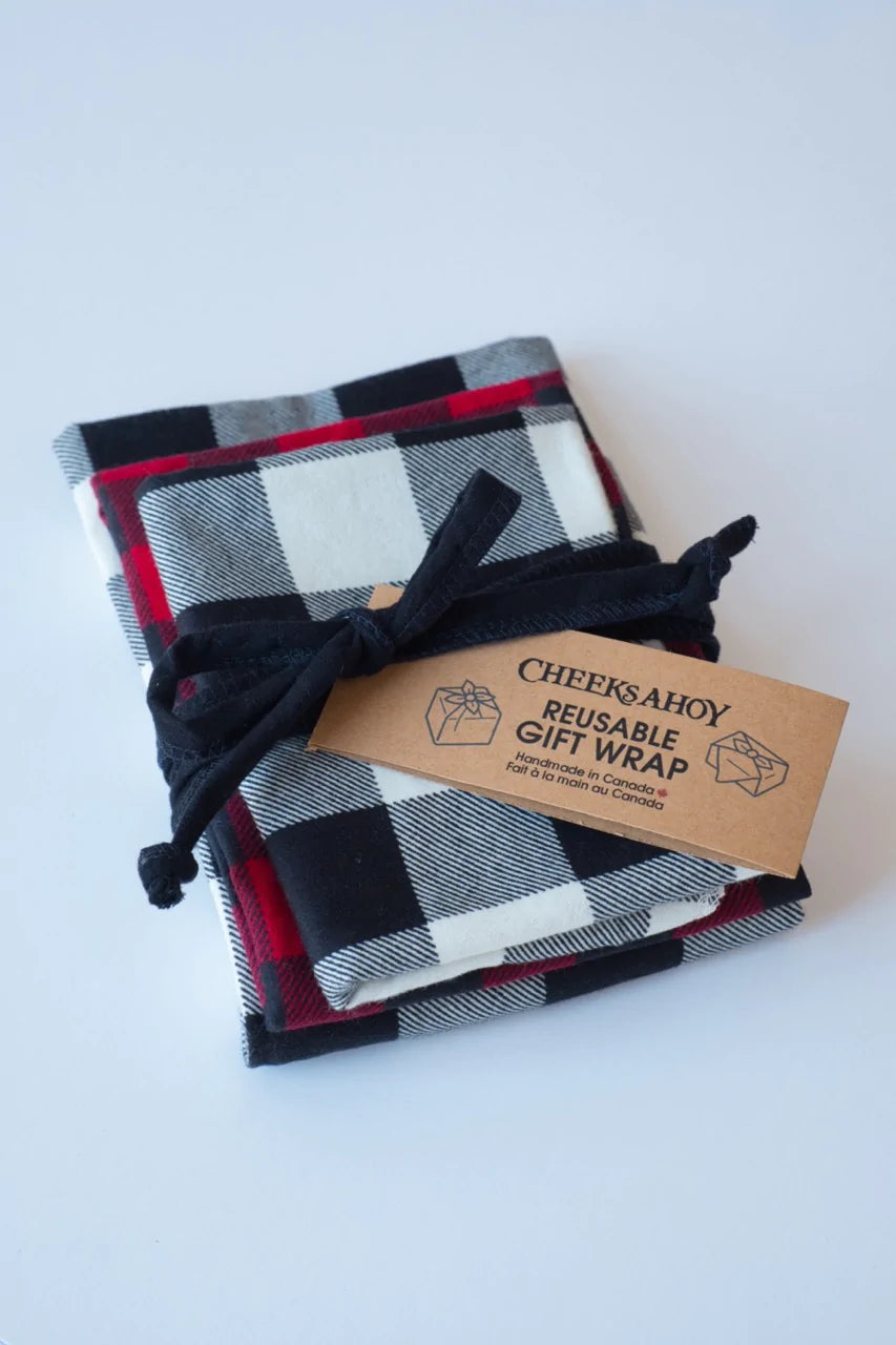 Cheeks Ahoy Reusable Holiday Gift Wrap - Eco-Friendly Christmas Wrapping Paper for Presents - Perfect for Birthdays, Christmas & Special Occasions