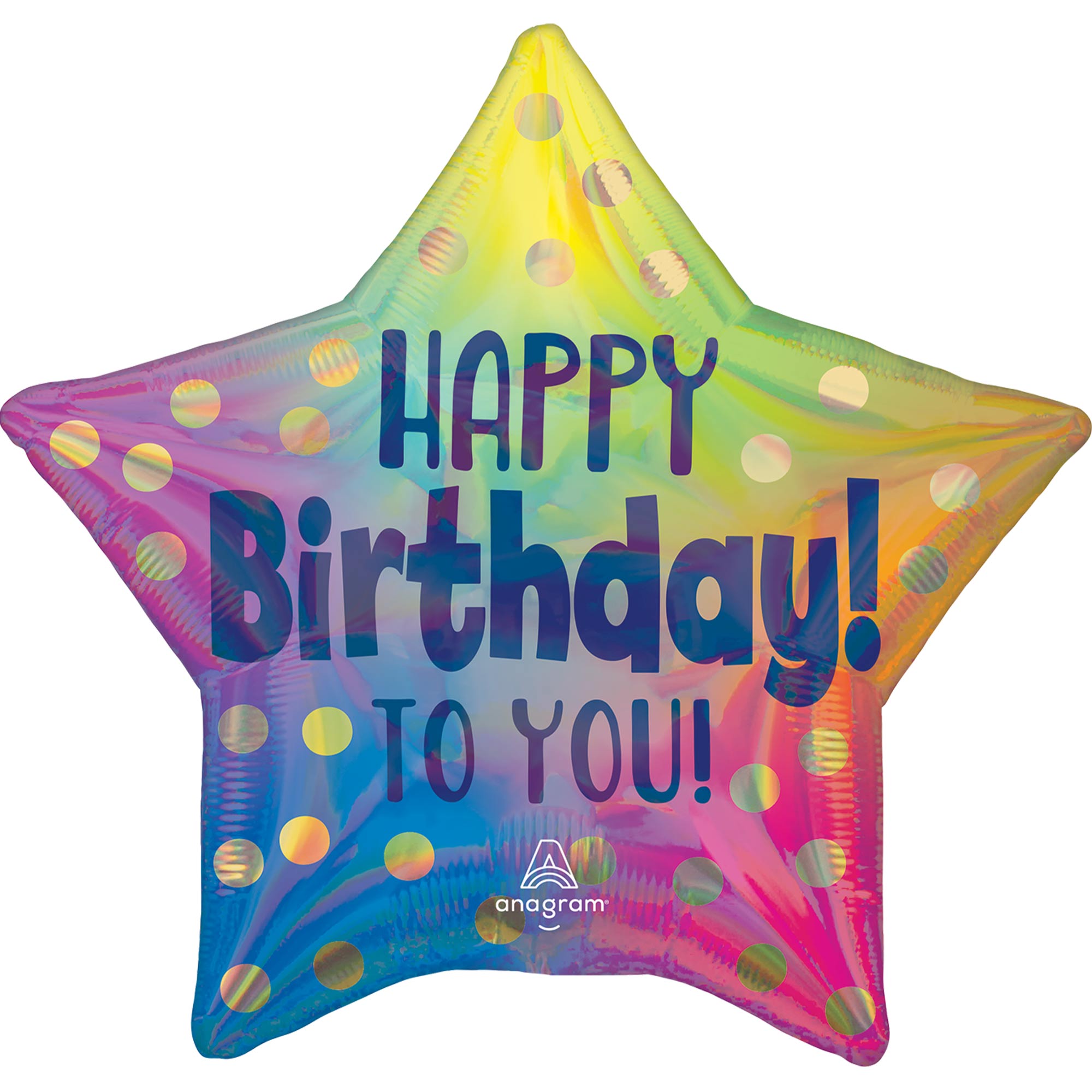 45cm Gold Dots Holographic Star Balloon for Birthday Party Decorations - Perfect for Celebrations, Baby Showers & Special Events
