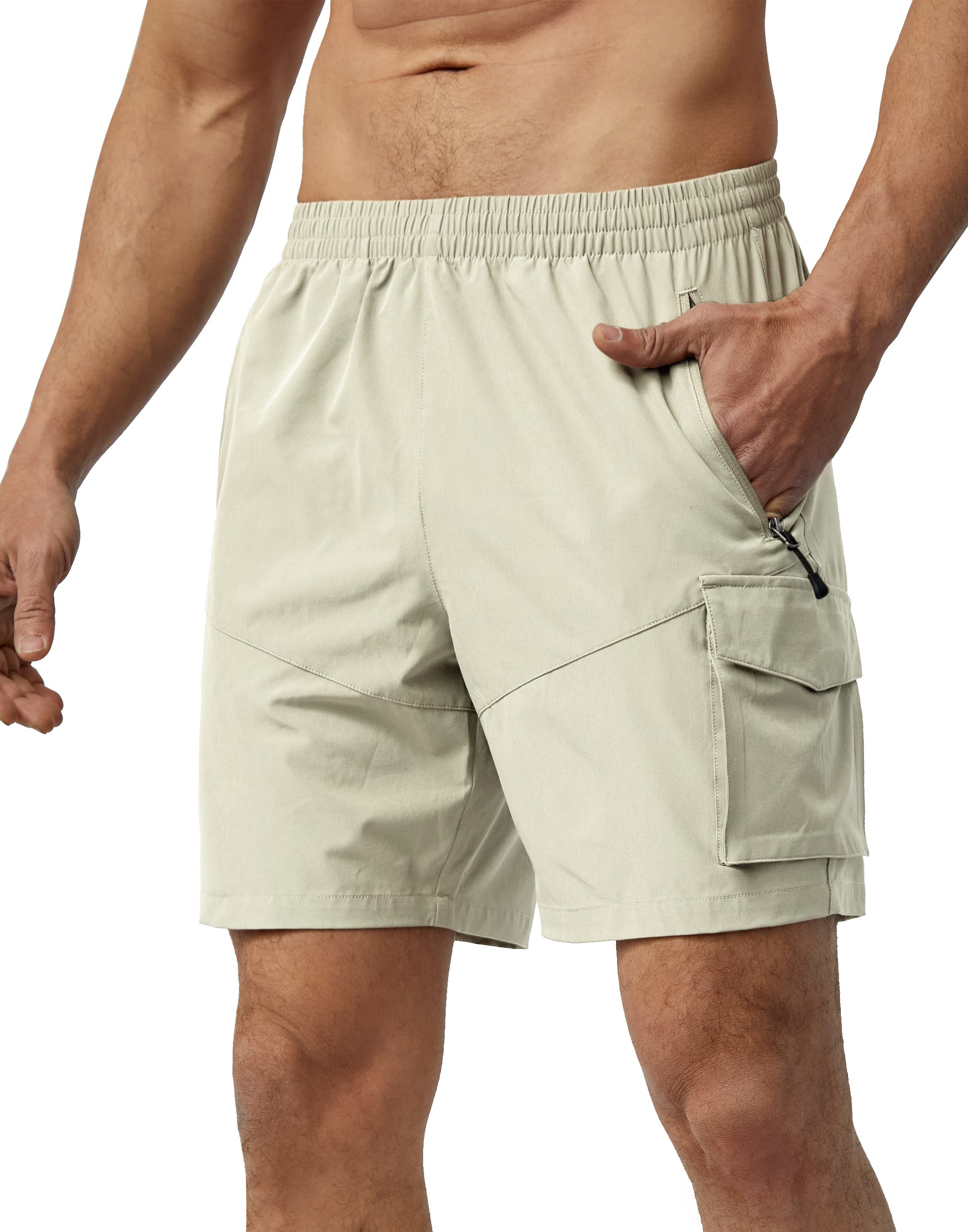 Nomolen Men's Hiking Cargo Shorts - Lightweight Quick-Dry Athletic Shorts with Multiple Pockets for Workout, Golf, Camping & Casual Wear | Perfect for Outdoor Adventures & Everyday Comfort