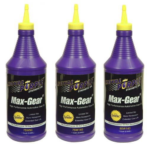 Royal Purple Max Gear 75W140 Synthetic Gear Oil - Case of 12 Bottles | High-Performance Lubricant for Heavy-Duty Trucks, Off-Road Vehicles & Racing Applications | Buy in Bulk & Save