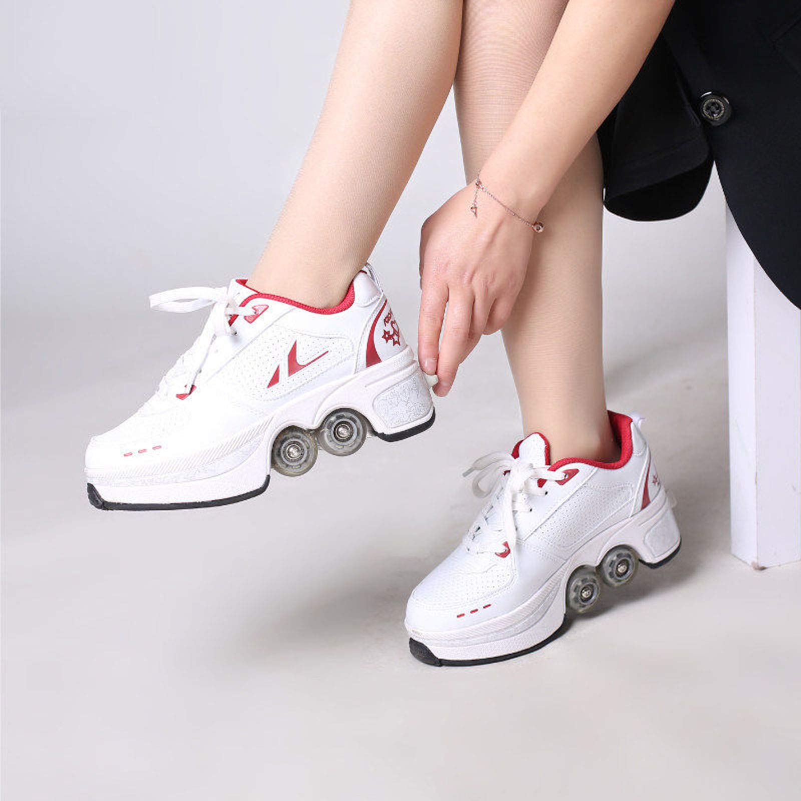 Women's Roller Skates for Adults - Outdoor Quad Roller Shoes with Wheels for Women - Perfect for Fitness, Recreation & Roller Rink Fun