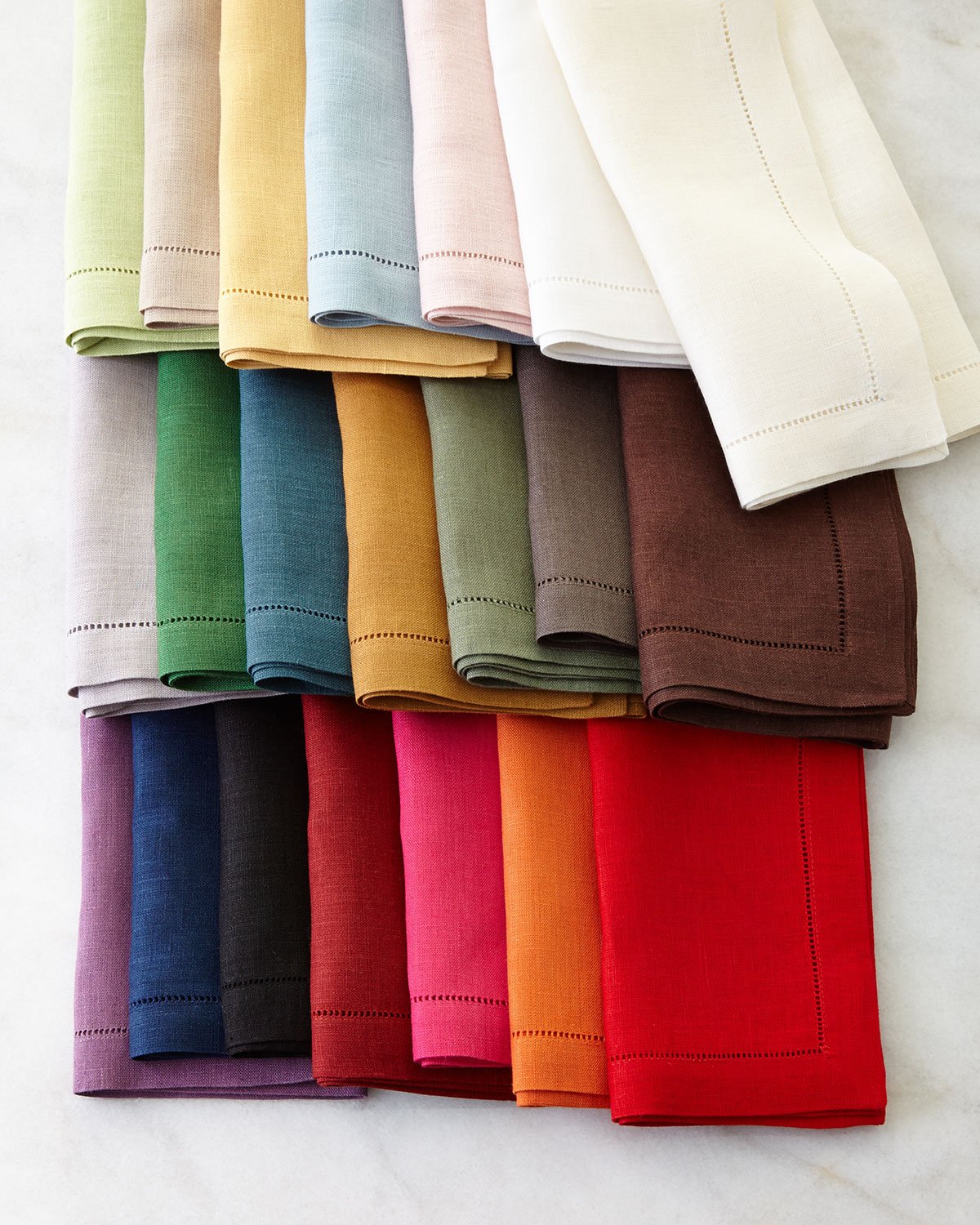 Premium Hemstitched Cocktail Napkins - Set of 6 Elegant Chocolate Brown Linen Napkins for Parties, Weddings & Home Decor - Perfect for Cocktail Hour, Dinner Parties & Special Events