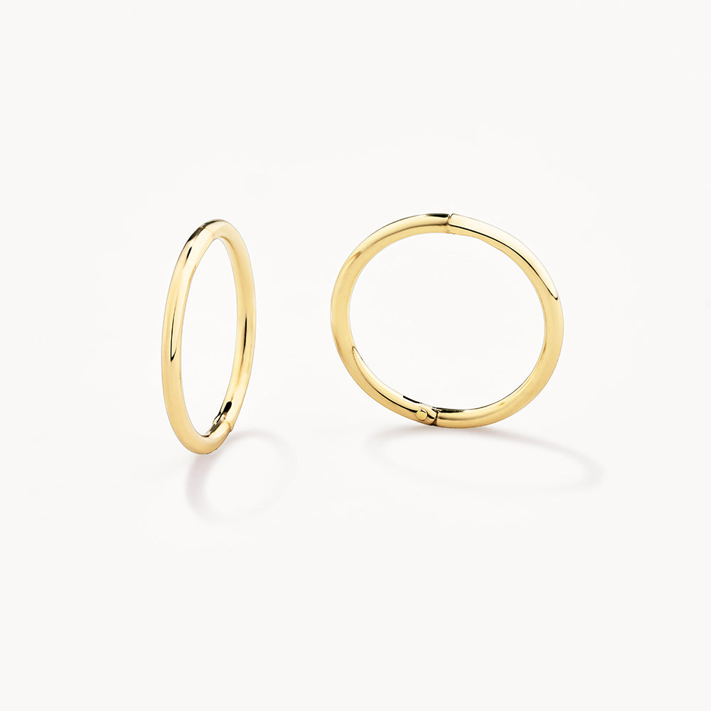 10k Gold Polished Sleeper Earrings for Women – Elegant and Comfortable Hoop Earrings for Everyday Wear, Sleep, and Gifting