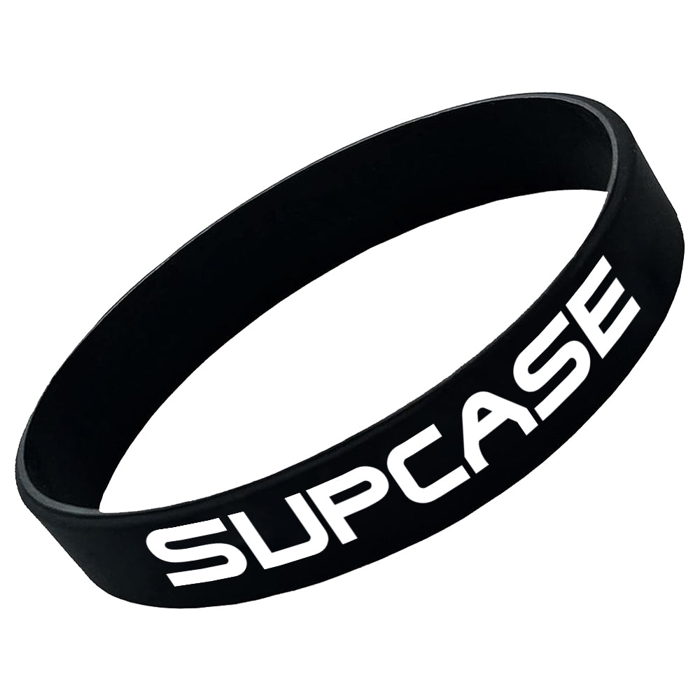 Official Limited Edition SUPCASE Silicone Wristband - Black - Durable & Comfortable for Sports, Workouts & Everyday Wear