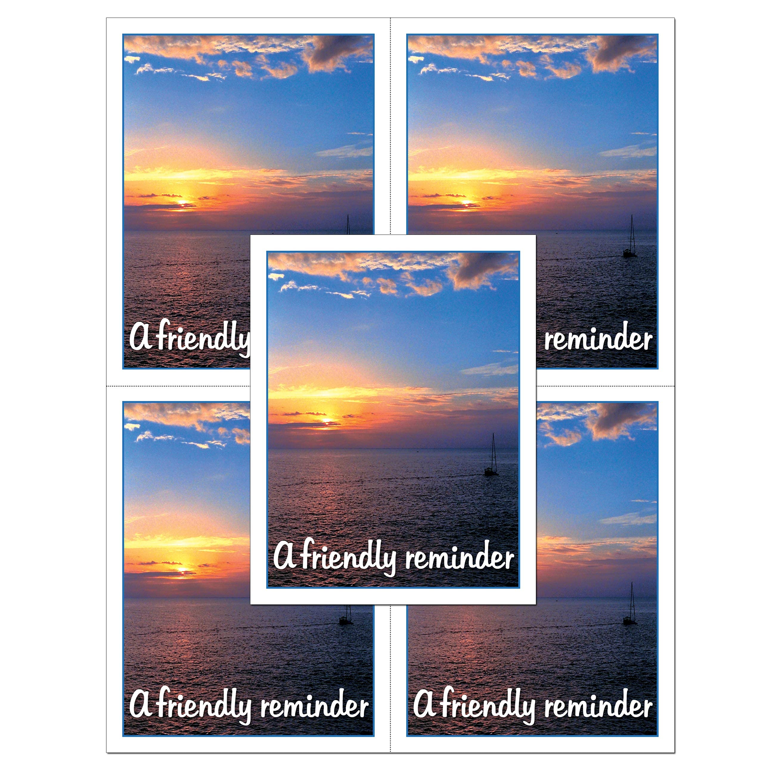 Laser Reminder Postcards for Dental, Optometry, Veterinary & Chiropractic Offices - 4 Perforated Cards (4.25x5.5in) on 8.5x11in 8pt Card Stock - Perfect for Appointment Reminders & Patient Follow-Ups