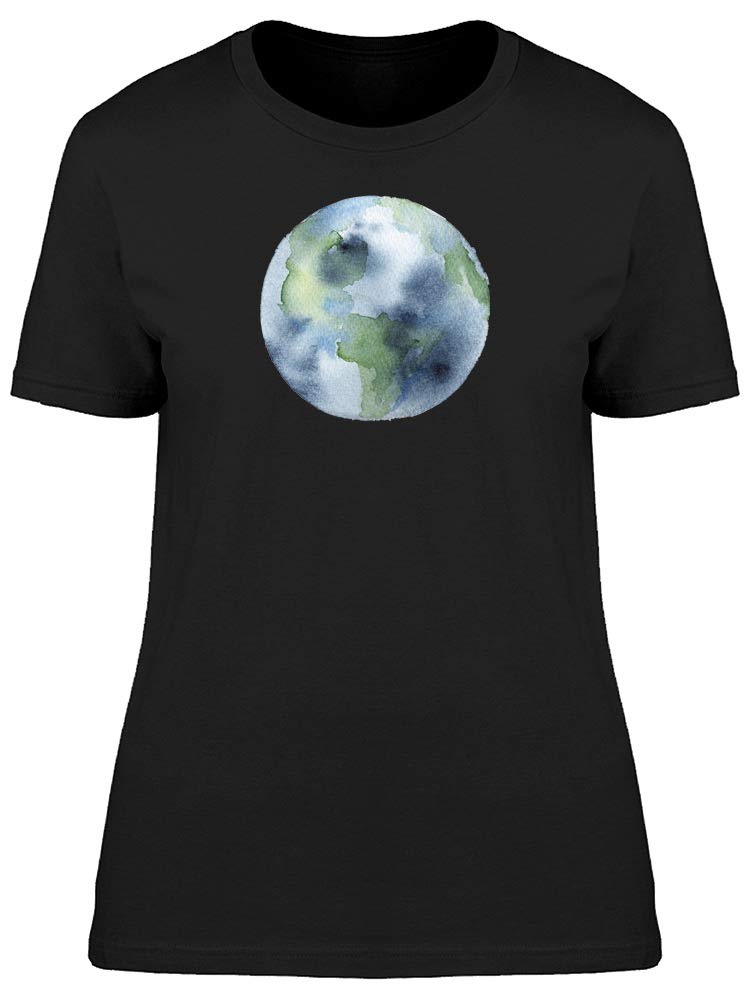 Earth Watercolor Print T-Shirt for Women - Stylish & Comfortable Graphic Tee for Casual Wear, Travel & Everyday Outfits
