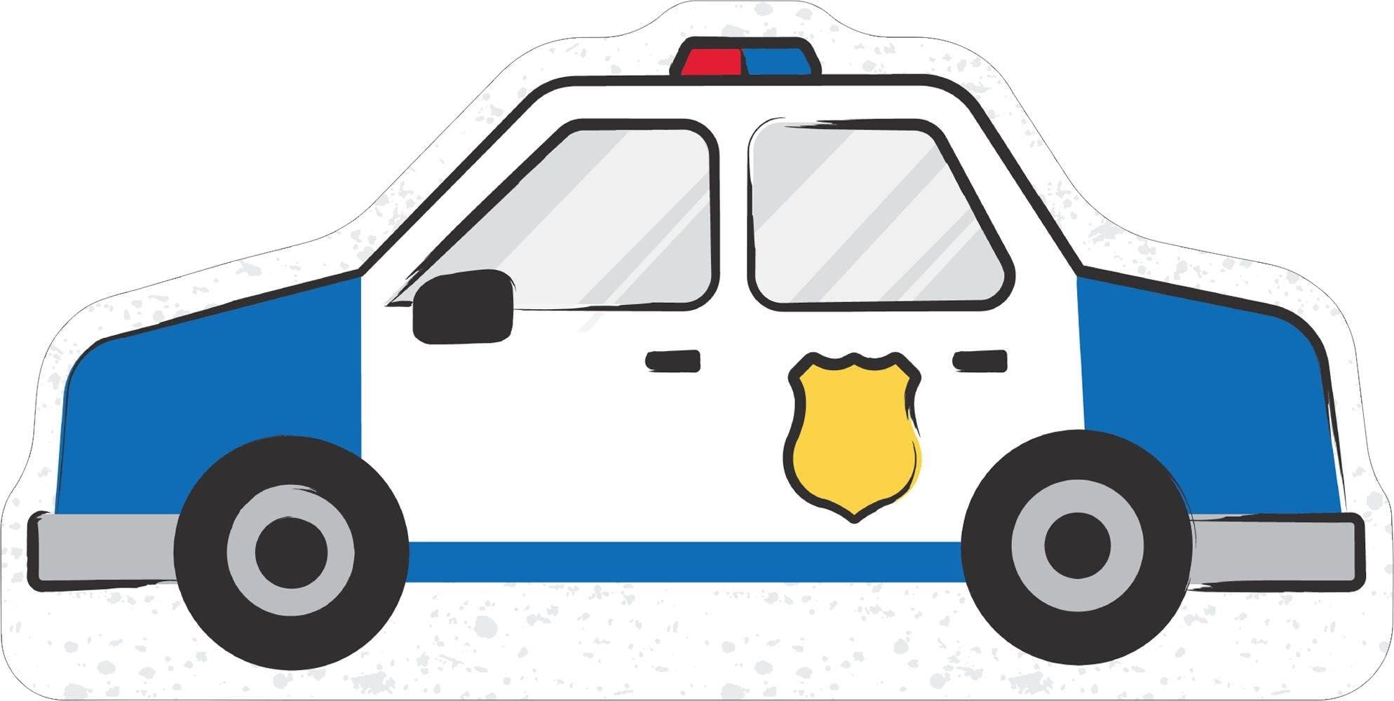 Party City First Responders Themed Police Car Cardboard Cutout - 5 Feet Wide x 30 Inches Tall - Perfect for Birthday Party Decorations, Themed Events & Emergency Services Celebrations