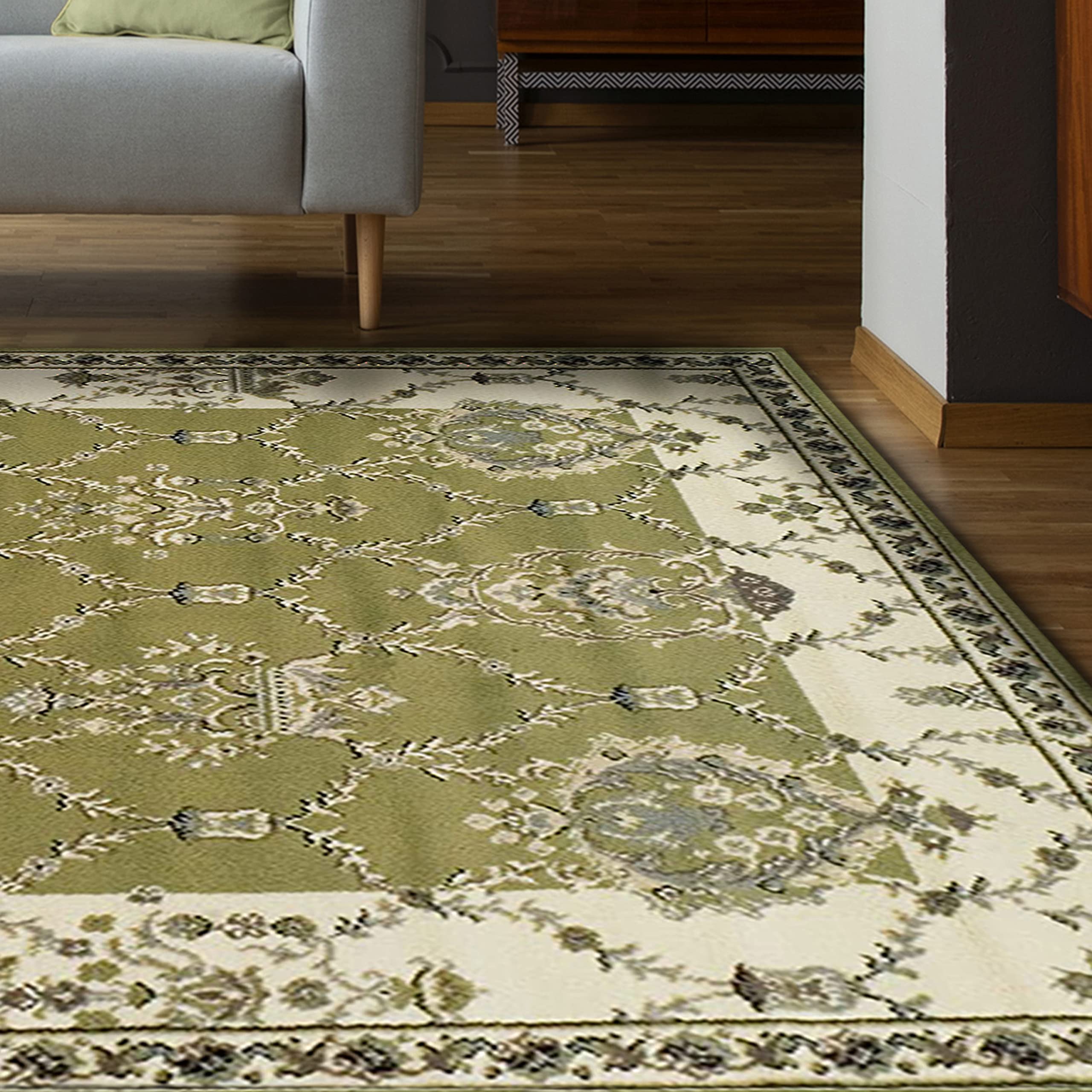 BlueNileMills Stratton Soft Plush Area Rug 4' x 6' - Non-Slip Living Room Carpet for Bedroom, Dorm & Home Decor