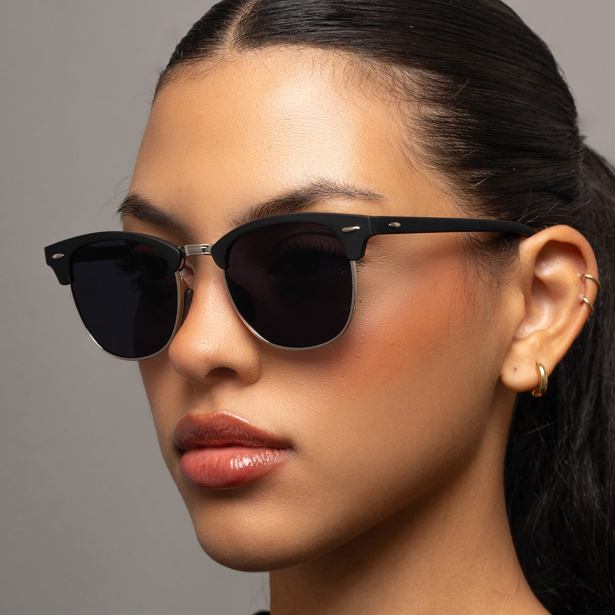 Black Clubmaster Sunglasses for Men & Women – Classic Retro Style, UV Protection – Perfect for Driving, Outdoor Activities & Fashion Accessories