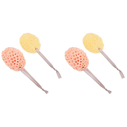 FRCOLOR 2-Pack Exfoliating Bath Sponges for Women - Soft Foam Body Scrubber, Gentle Shower Sponge for Smooth Skin - Perfect for Daily Cleansing & Luxurious Bath Time