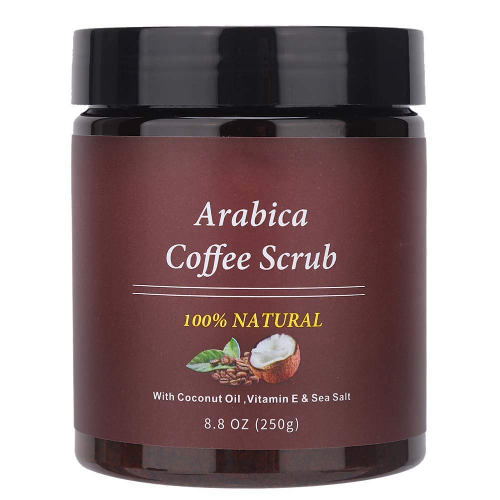 Caffeine Coffee Body Scrub - Exfoliating & Anti-Aging Cream with Natural Extracts for Smooth Skin | At-Home Spa Treatment & Professional Salon Use