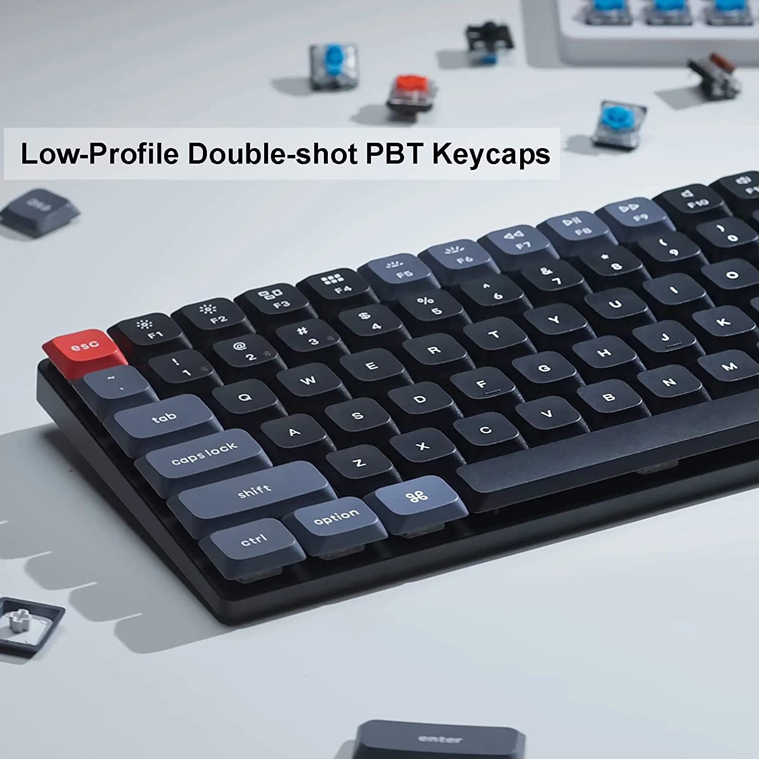 Keychron K3 Pro Ultra-Slim Wireless Mechanical Keyboard - Customizable QMK/VIA Programmable Macros, 75% Compact Layout with RGB Backlight, Low-Profile Gateron G Pro Switches & PBT Keycaps for Mac/Windows/Linux - Perfect for Gaming, Coding & Office Work
