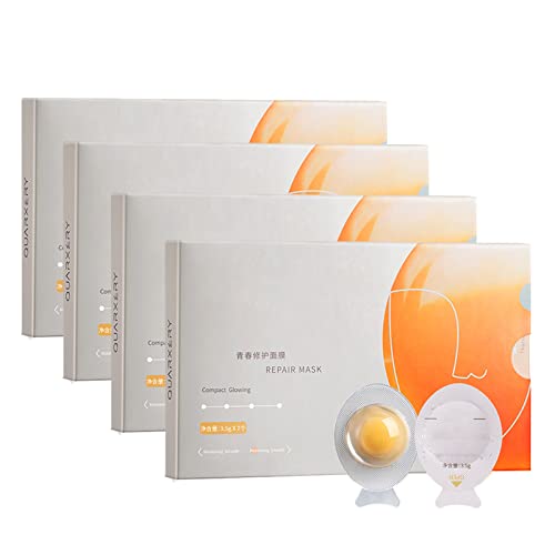 PureYouth Wash-Free Collagen Firming Face Mask - Anti-Aging & Skin Tightening Treatment (4 Pack) - Perfect for Nighttime Skincare Routine & Travel