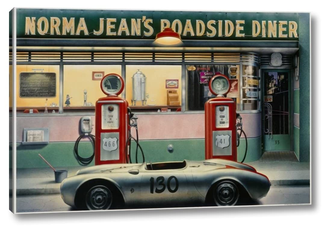 Destiny Highway Calendar Girl by Chris Consani - 16x24 Inch Canvas Art Print - Gallery Wrapped Wall Decor - Ready to Hang - Perfect for Living Room, Bedroom & Office Decor