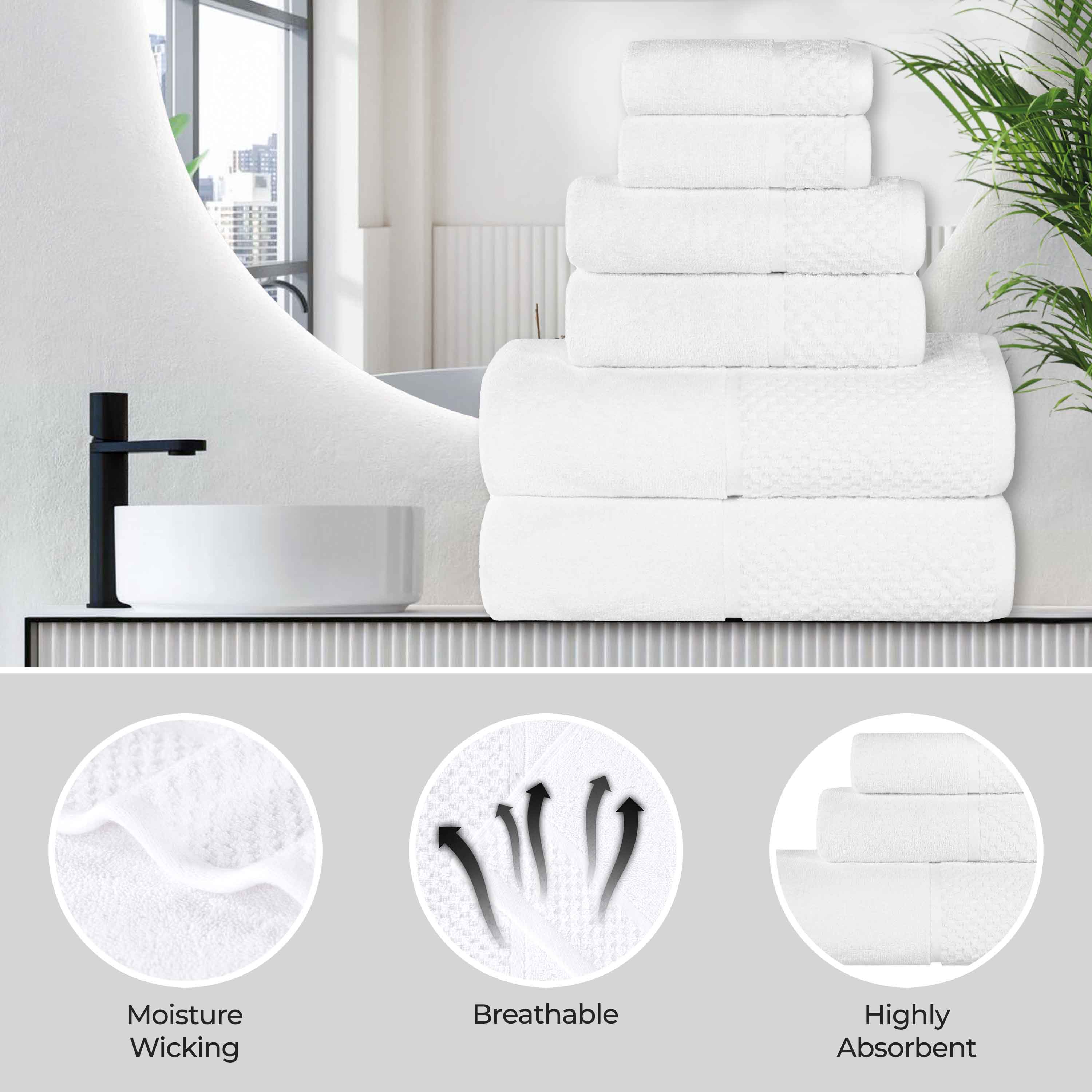 Lodie Cotton Plush Jacquard Bath Sheet Set of 2 - Ultra Soft & Absorbent Luxury Towels for Spa, Bathroom & Beach Use