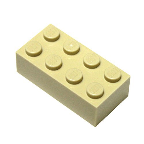 LEGO Tan (Brick Yellow) 2x4 Bricks - Bulk Pack of 50 Pieces | Replacement Parts for LEGO Sets, DIY Building Projects & Creative Play