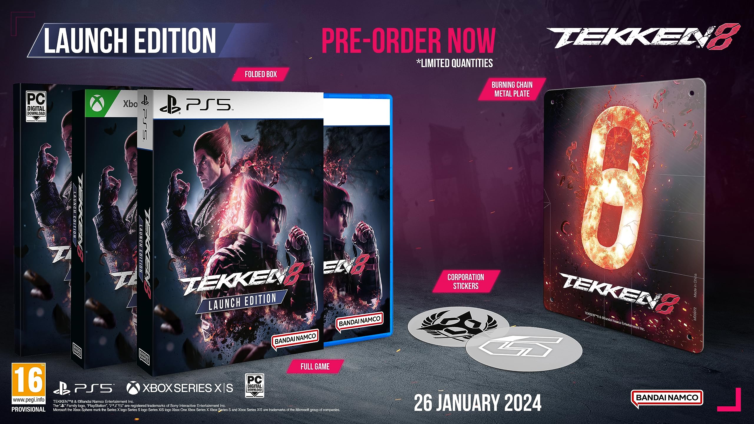 Tekken 8: Launch Edition for PlayStation 5 (PS5) - Fighting Game for Home Entertainment & Competitive Gaming