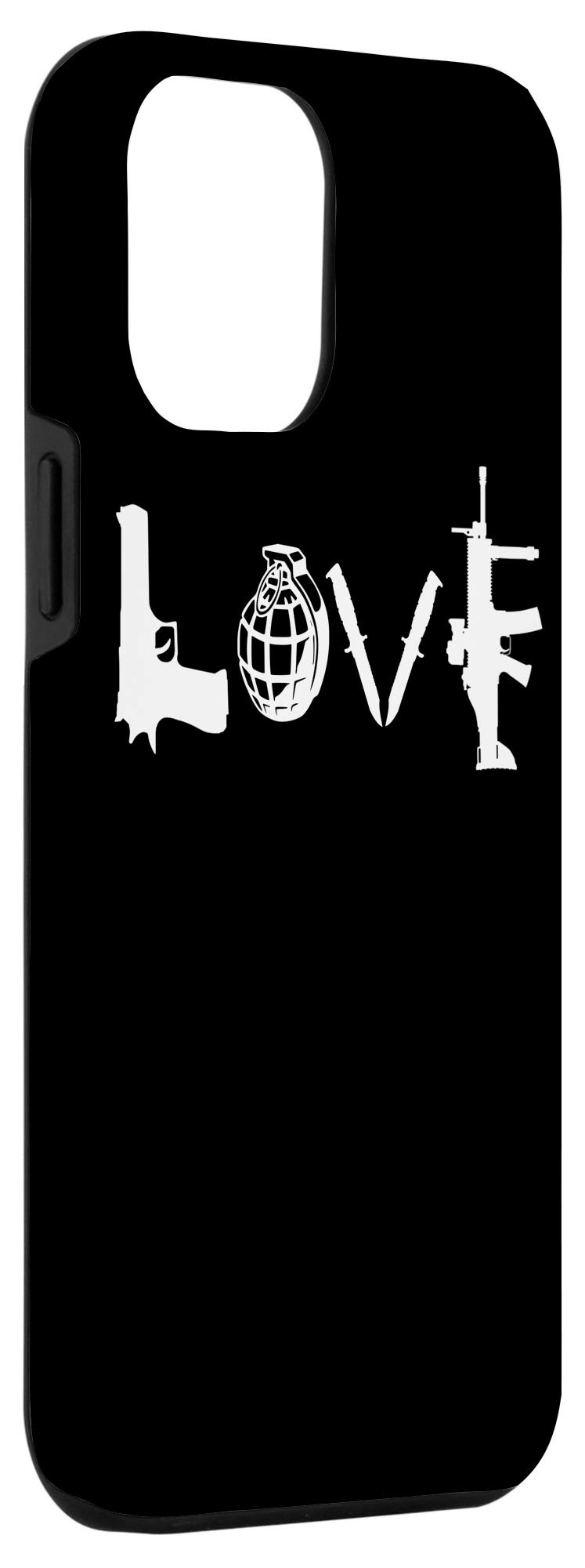 iPhone 12 Pro Max Protective Case - Durable Phone Cover with Cool Military Design (Guns, Grenades, Knives) - Perfect for Outdoor Enthusiasts & Tactical Gear Lovers
