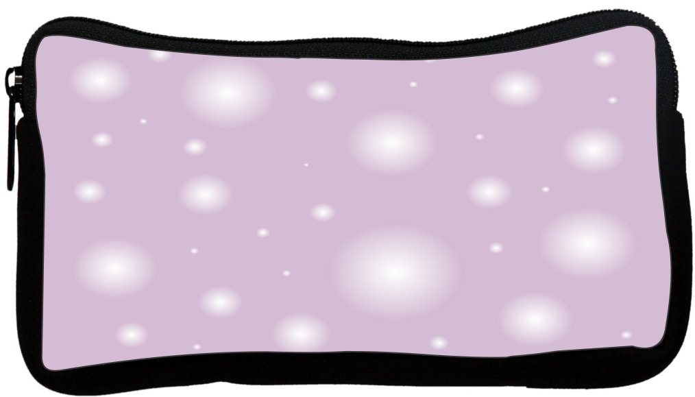 Bubblegum Pink Bubbles Design Neoprene Pencil Case - Trendy School & Office Supplies for Students & Professionals (pc1196)