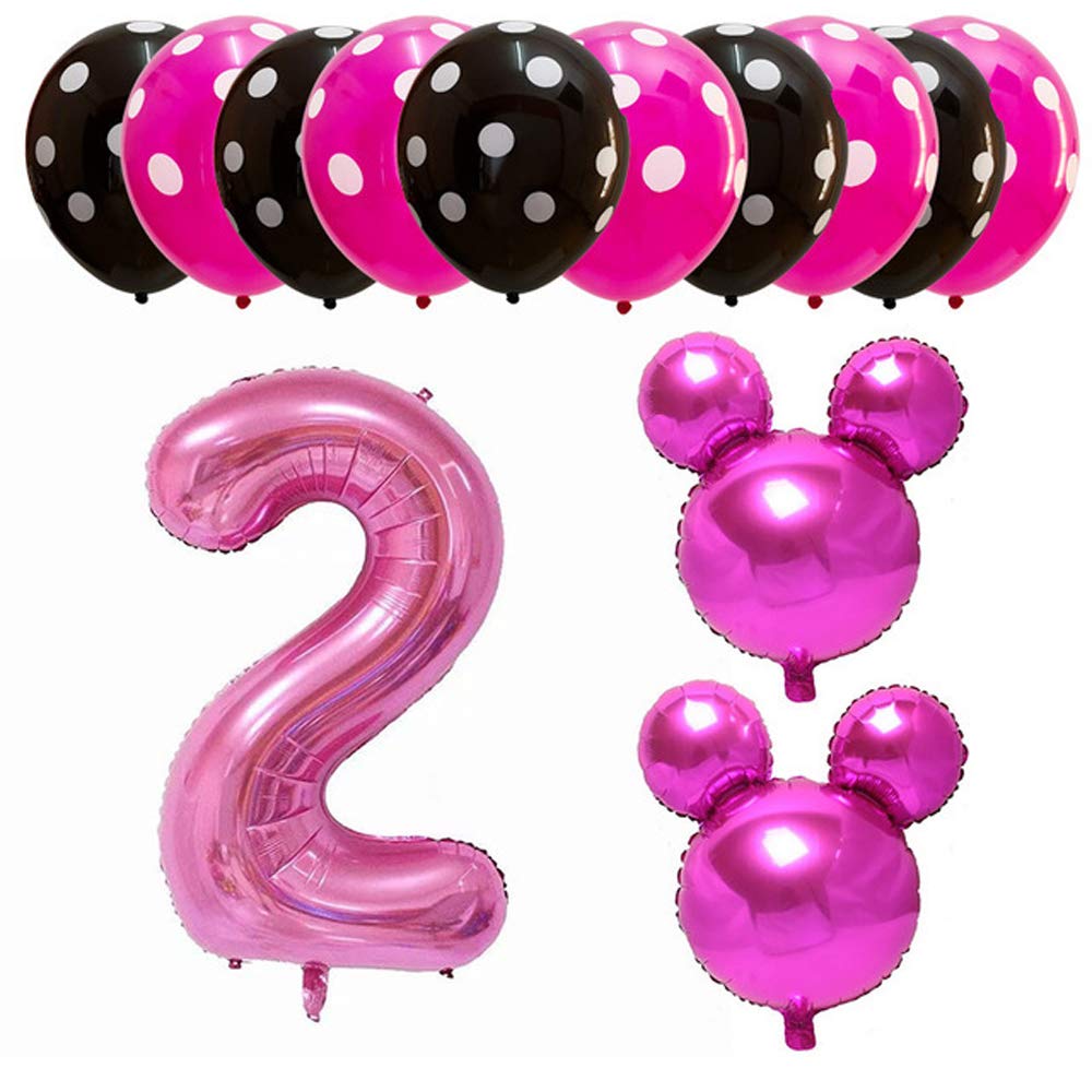 Hongkai 2nd Birthday Girl Decorations - 32 Inch Gold Number 2 Mylar Foil Balloons Set for Baby's 2 Year Old Party | Toddler Birthday Party Supplies | Perfect for First Birthday, Baby Shower & Kids Celebration Decor