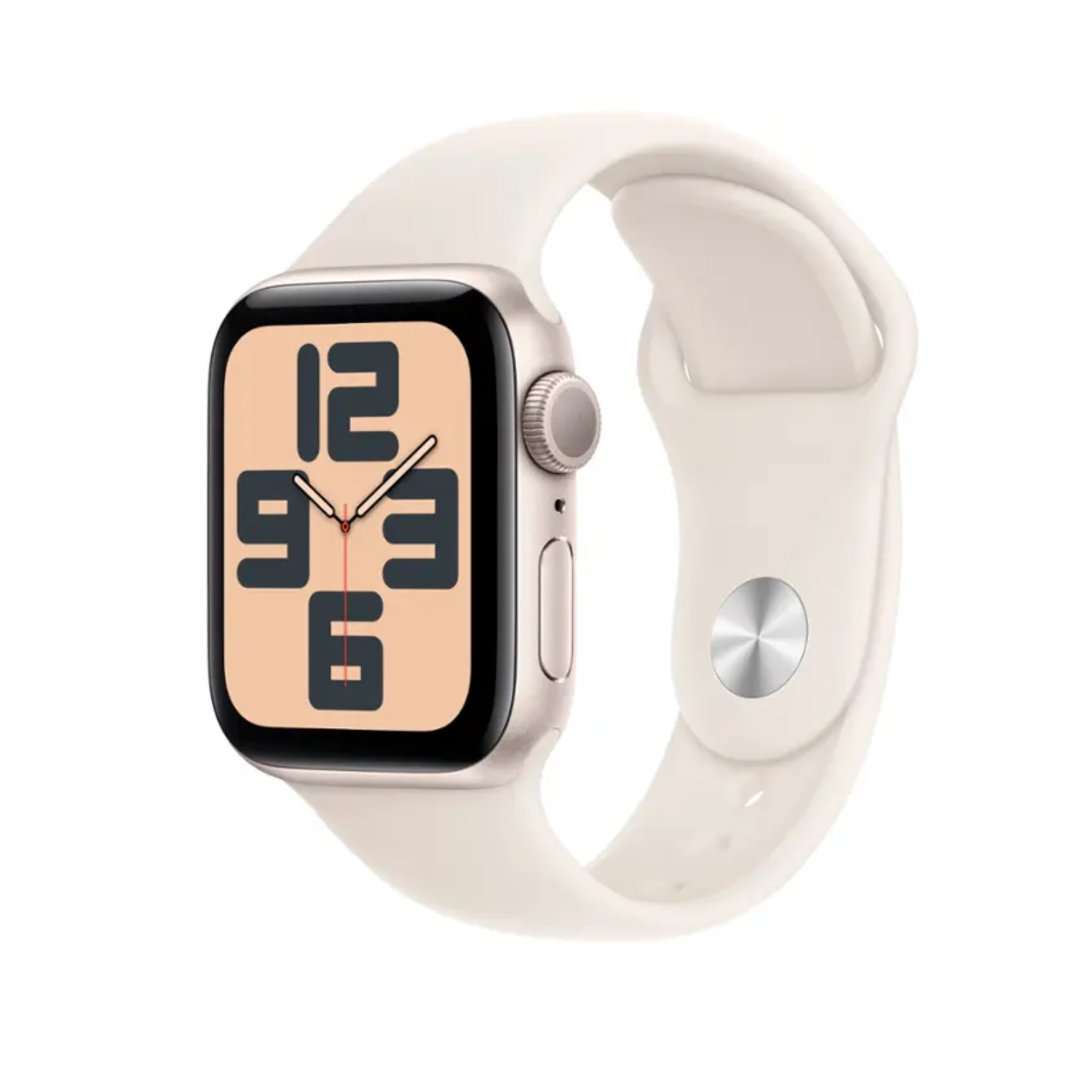 Apple Watch SE 2nd Generation 2024 (GPS) 40mm Starlight Aluminum Case with Starlight Sport Band S/M - Perfect for Fitness Tracking & Everyday Wear