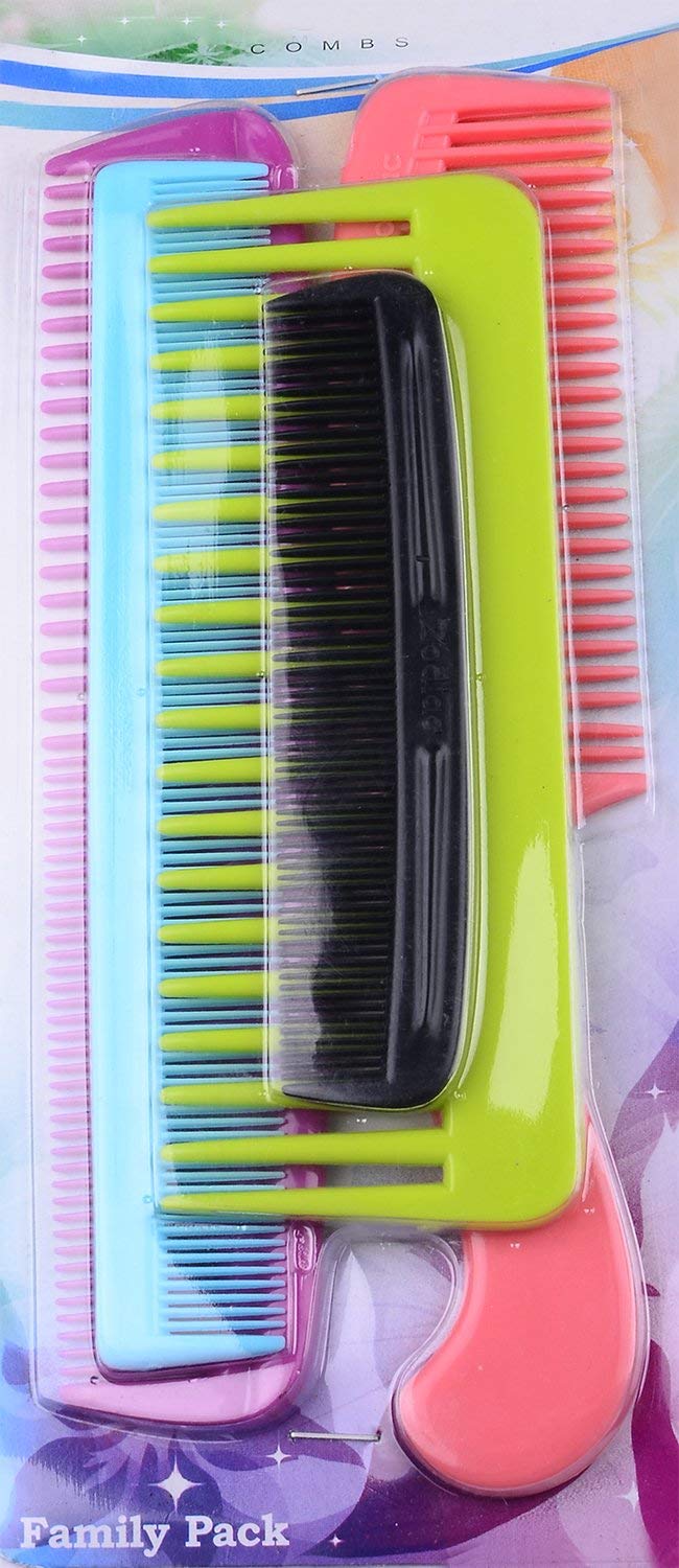 Foreign Holics 5-Piece Hair Accessories Set - Unisex Combs for Men & Women, Anti-Lice Hair Care Tools - Perfect Family & Travel Solution for Home, Salon, and Daily Grooming