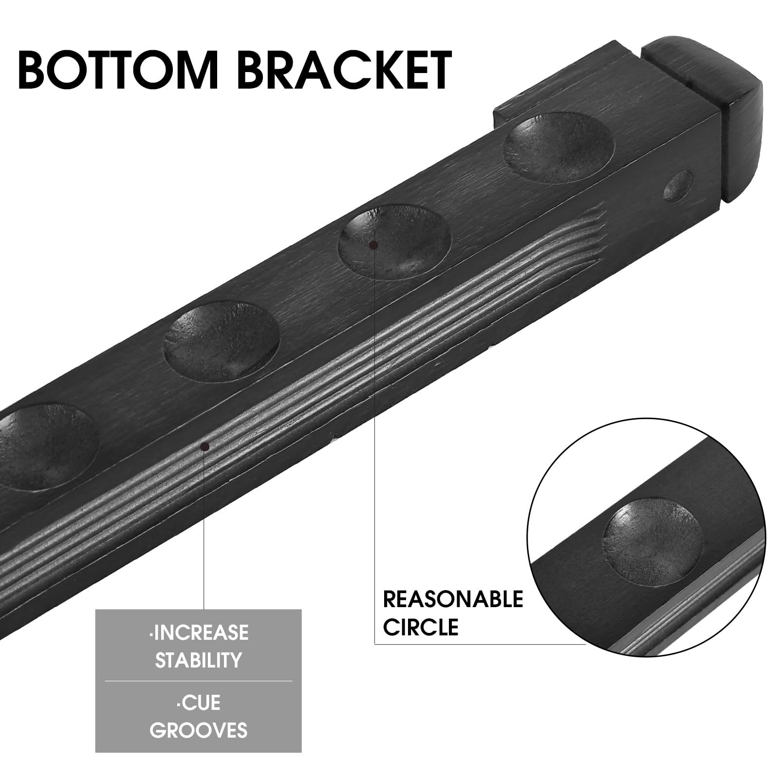 Wall Mounted Pool Cue Holder - Holds 6 or 8 Billiard Sticks - Perfect for Game Rooms, Bars & Home Pool Tables (Durable & Space-Saving Design)