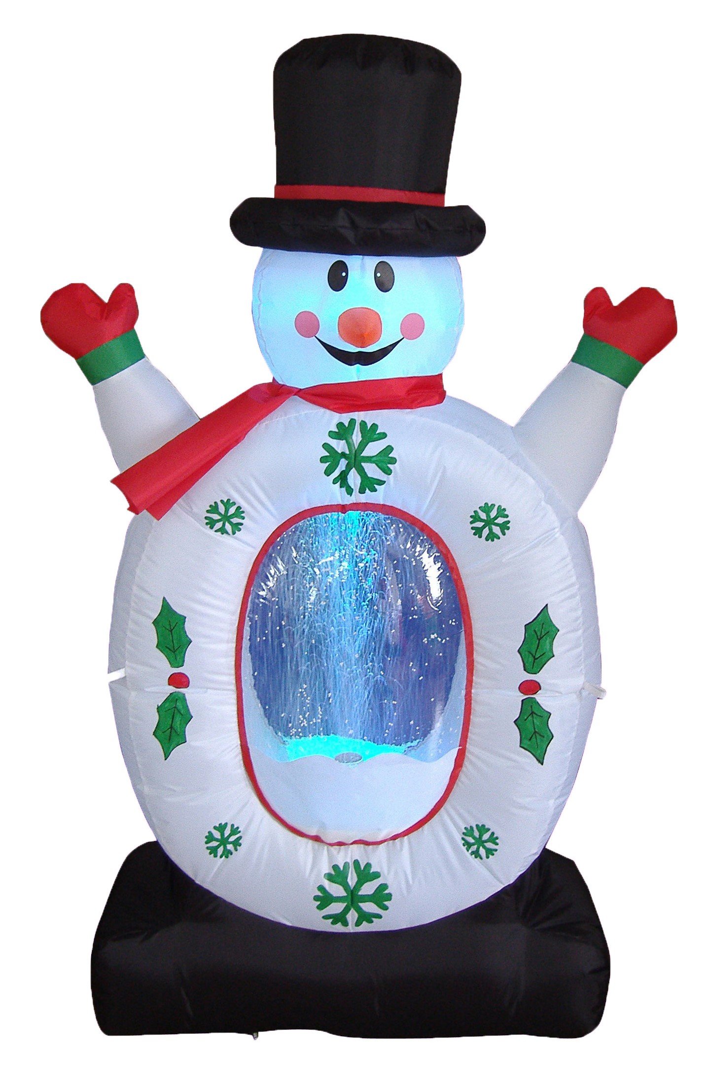 4ft & 5ft Christmas Inflatable Snowman Decorations Set - Snow Globe & Camping Scene with Marshmallow Roasting - Perfect for Outdoor Yard Decor, Holiday Parties & Festive Home Displays