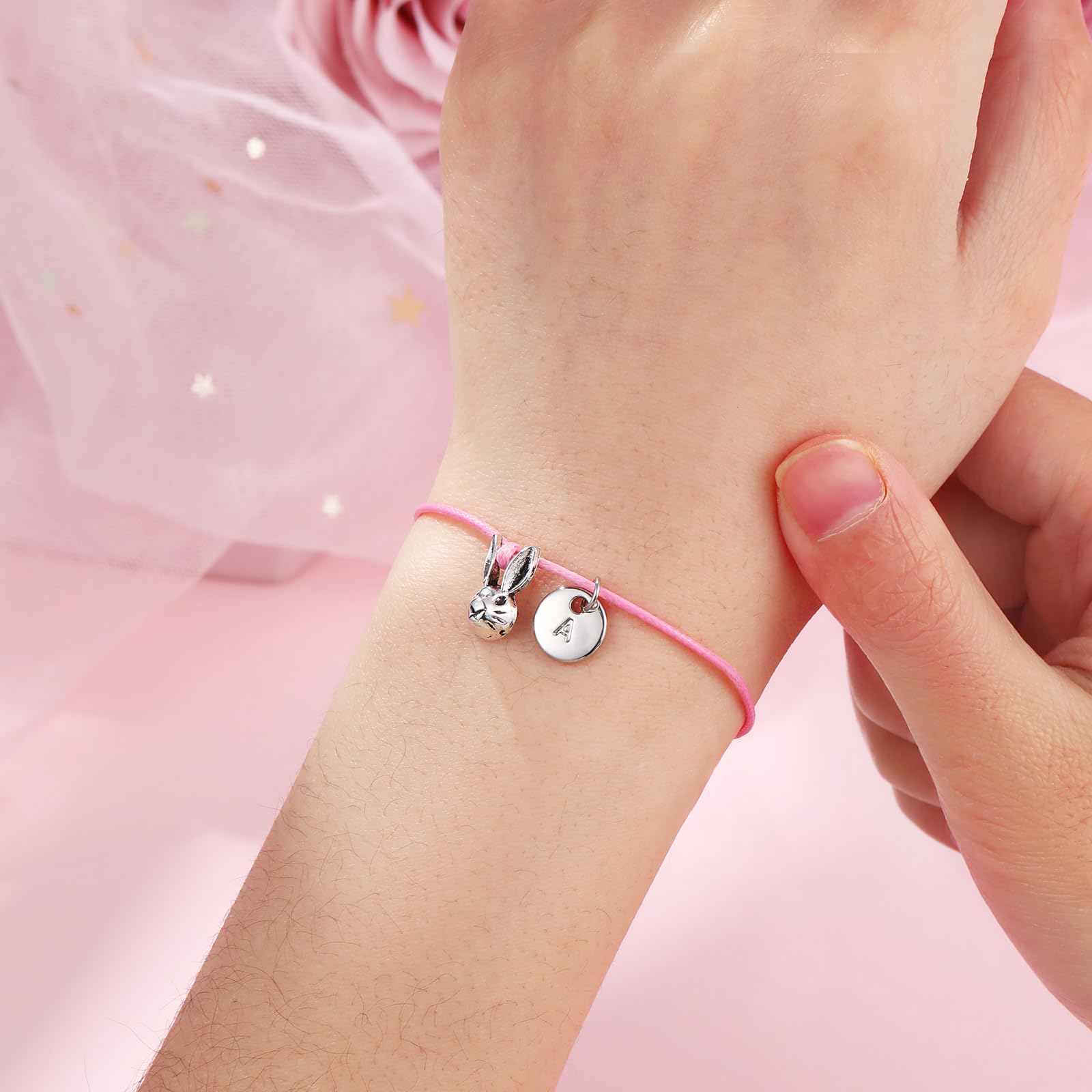 Personalized Christian Easter Bracelet for Girls, Women & Teens - First Communion Gift with Bunny Charm & Card - Ideal for Daughter, Granddaughter, Niece & Friends - Perfect for Easter Sunday, Church Events & Special Occasions