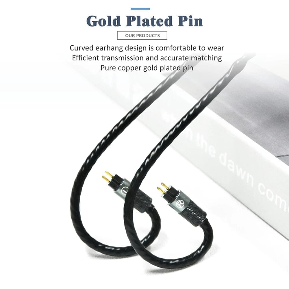Premium GUCraftsman 5N OFC Silver Plated + Graphene 0.78mm Earphone Cable - Compatible with 64audio A12t/U12, A18 TIA, Oriolus RE2000, iSINE20 - Perfect for Audiophiles & Studio Monitoring