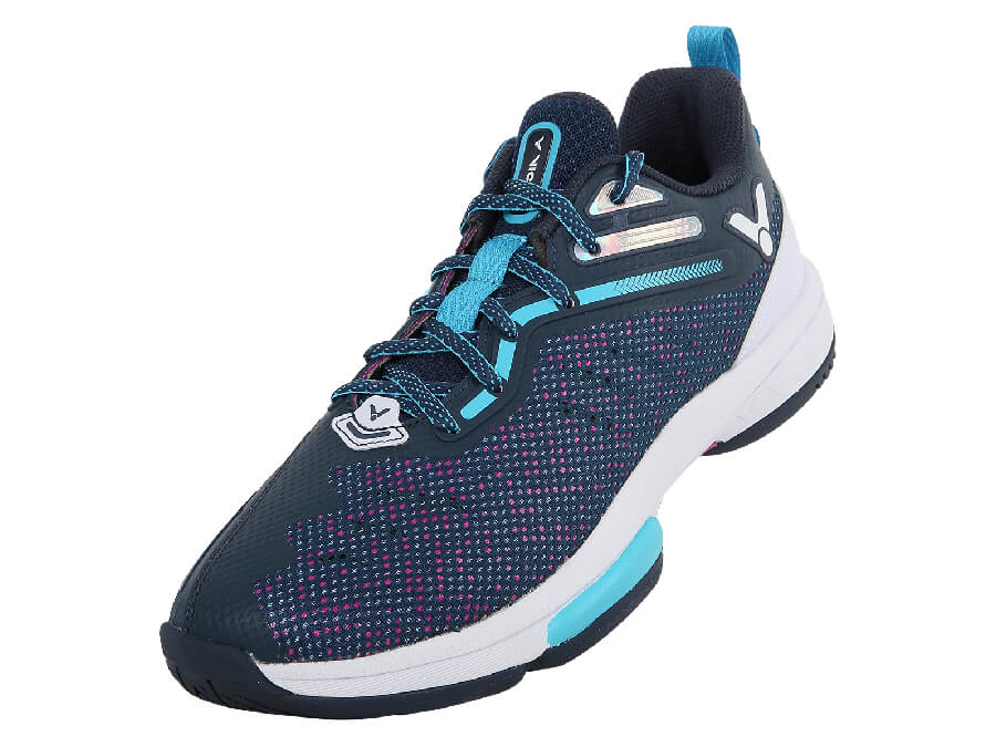 Victor P9600 BJ Court Shoes for Men - Blue Wing Teal/Purple - Premium Badminton & Tennis Shoes for Indoor Sports & Gym Training